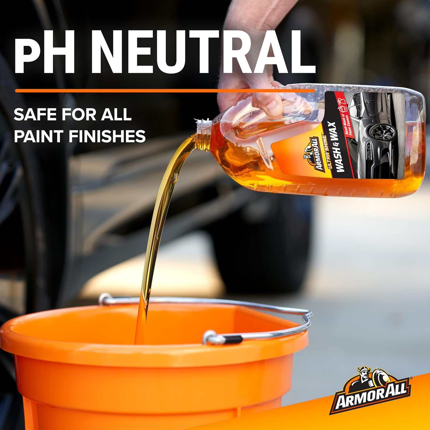 armor all ultra shine 64 fl oz car wash and wax for cars, trucks, and motorcycles
