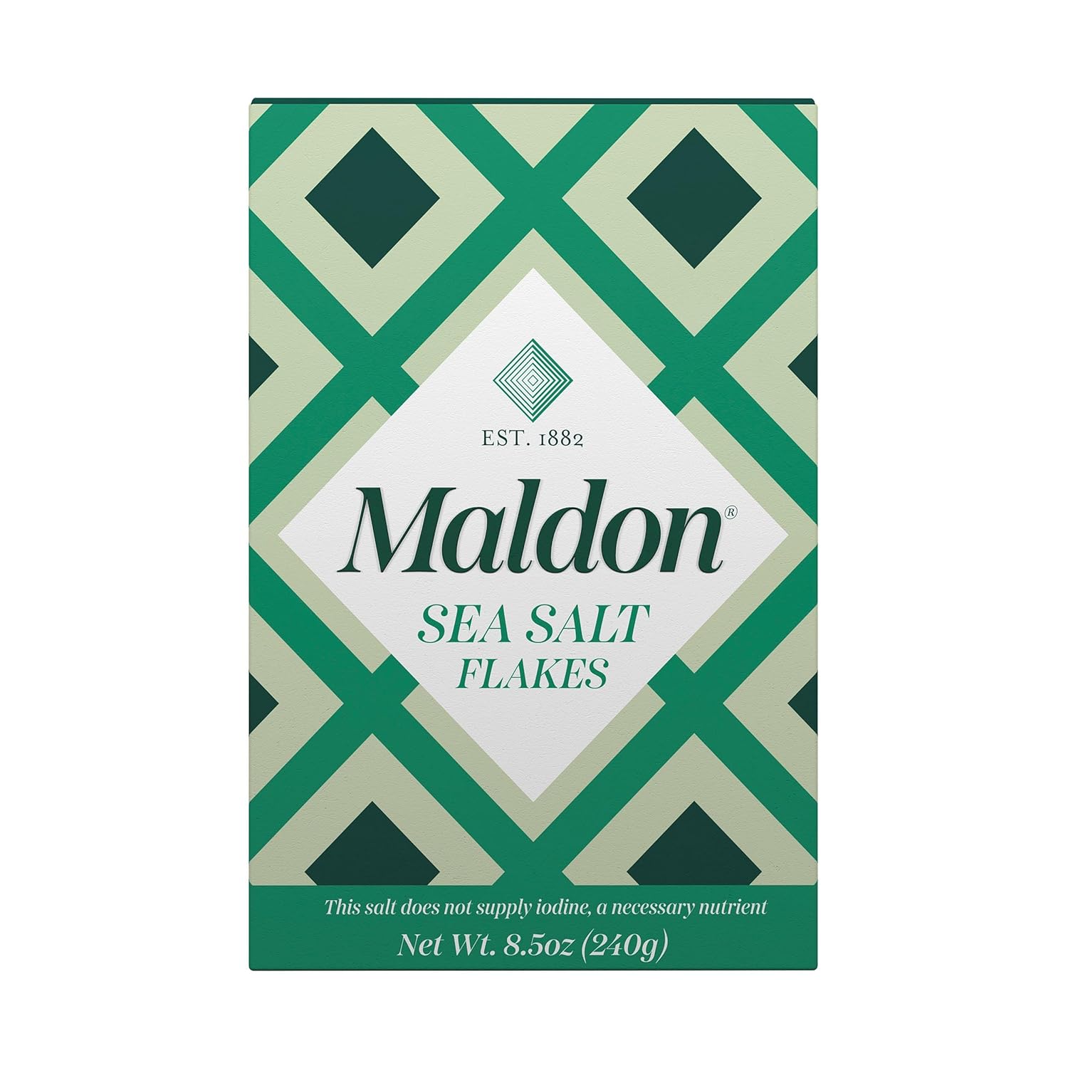 Maldon Sea Salt Flakes 8.5 oz (240 g) pyramid shaped gourmet salt perfect for various dishes