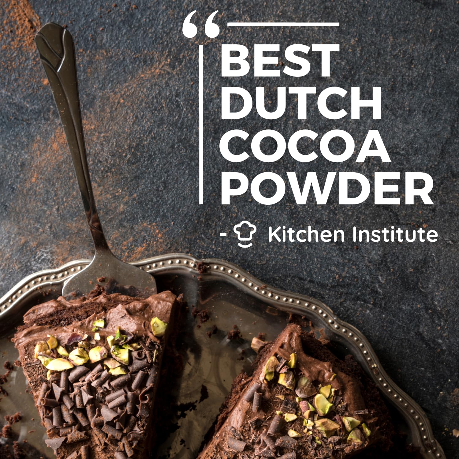 Dutch Processed Cocoa Powder Unsweetened 8 oz Non-Gmo Fair Trade Culinary Grade Cocoa