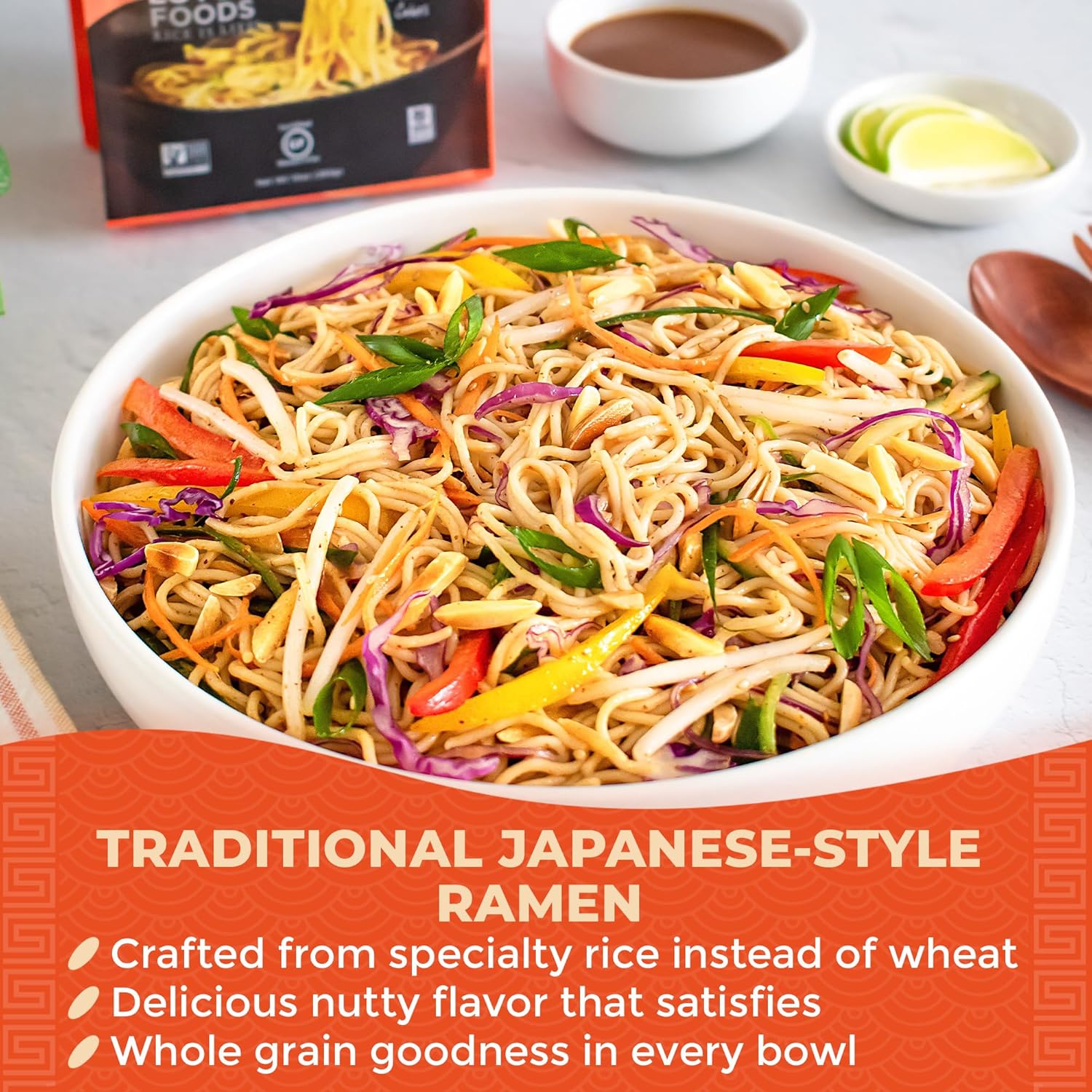 lotus foods organic millet and brown rice ramen noodles gluten free instant ramen noodles with 4 minute cooking time - 10 oz bag
