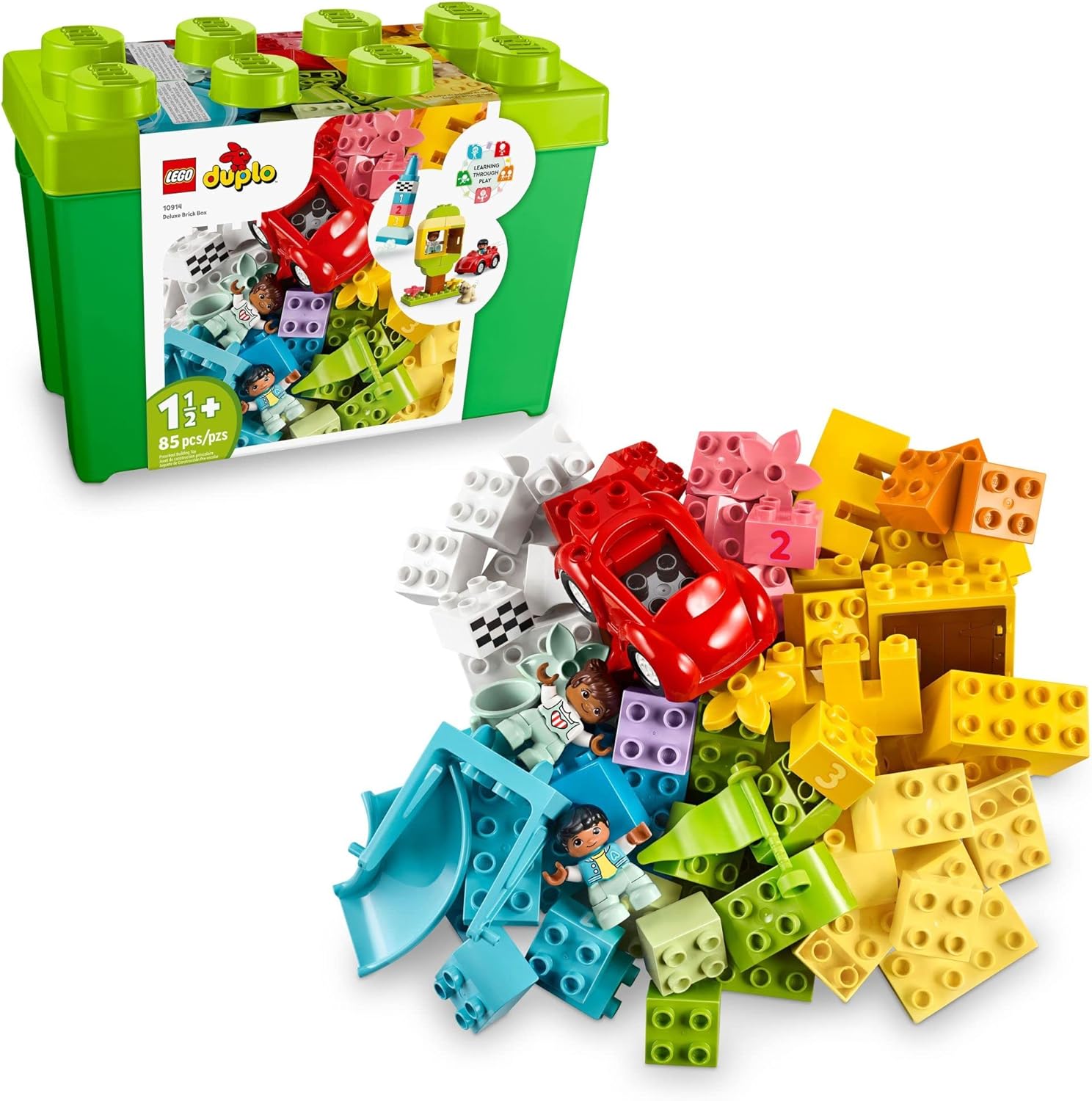 LEGO DUPLO Classic Deluxe Brick Box Building Blocks - Learning & Educational Toys for Toddlers, Preschool, Ages 1.5+ Years - Gift for Birthdays - Develop Fine Motor Skills - 10914