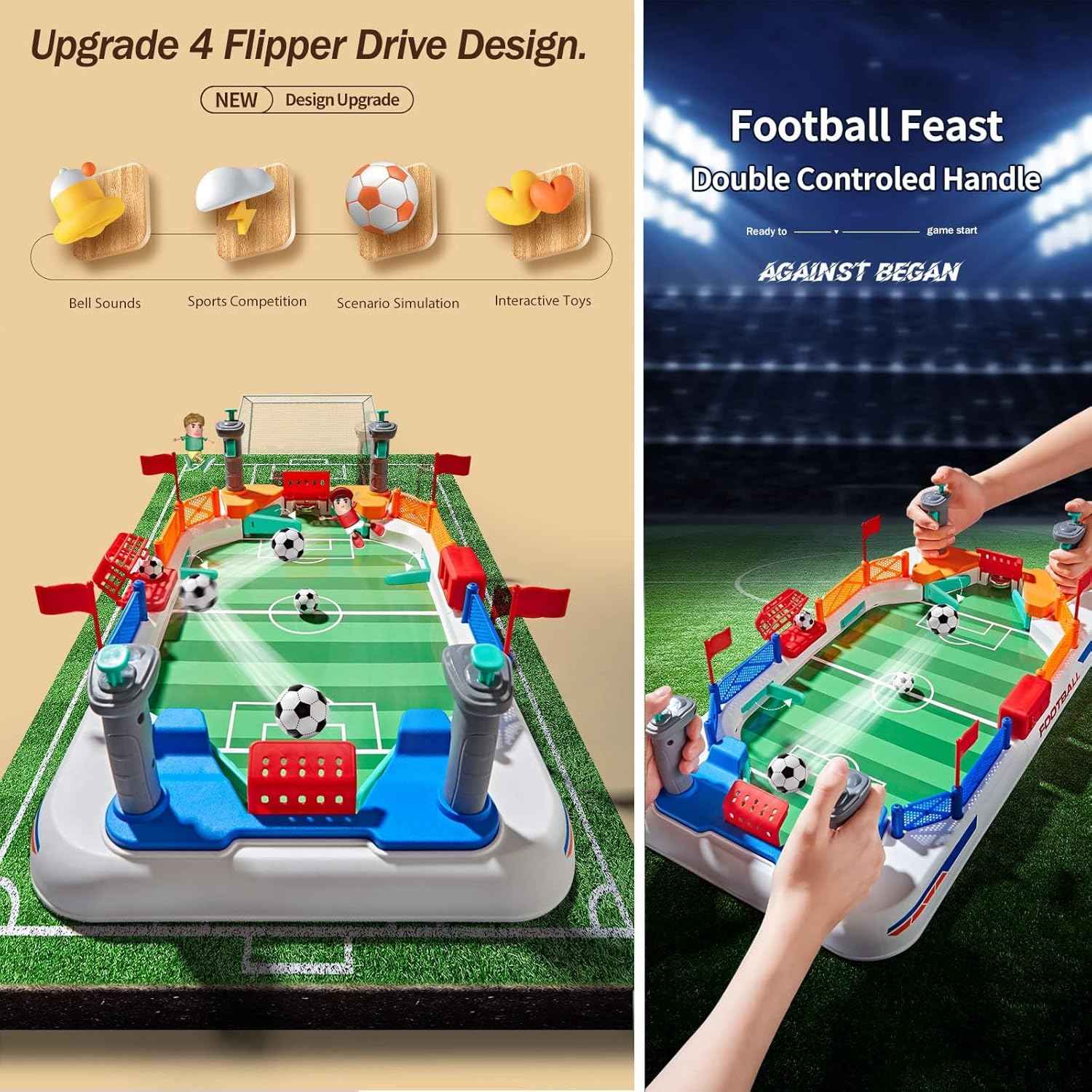 Mini Soccer Board Game for Kids: Foosball Table Toys for 3 4 5 6 7 8-12 Year Old Kids - Pinball Interactive Sports Game Age 3+ Indoor Home Party - Gift for Boys Girls Birthday Christmas Grandkids