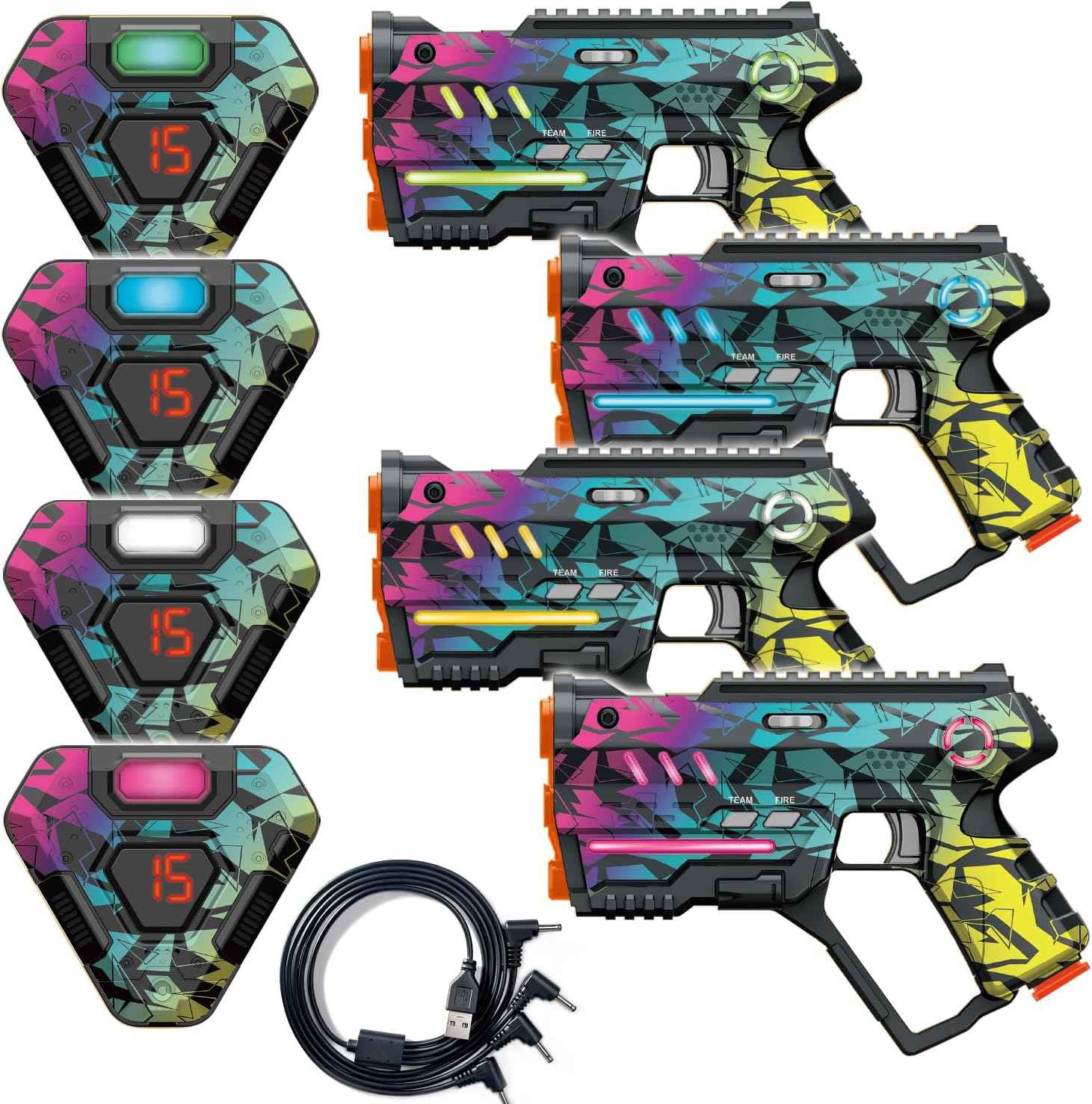 Laser Tag Set of 2, Lazer Tag Game for Kids Indoor & Outdoor Play, Gift Ideas for Kids Teens and Adults, Cool Toys for Teenage Ages 8 9 10 11 12+Year Old Boy & Girls