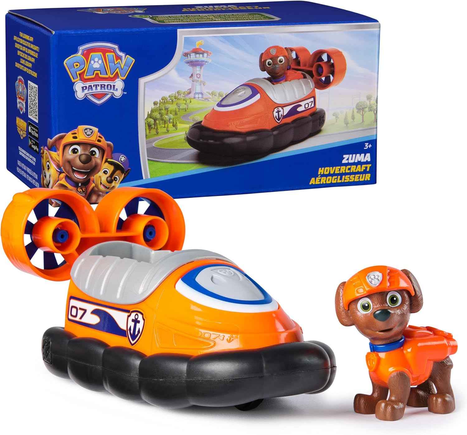 PAW Patrol, Chase’s Patrol Cruiser, Toy Car with Collectible Action Figure, Sustainably Minded Kids Toys for Boys & Girls Ages 3 and Up