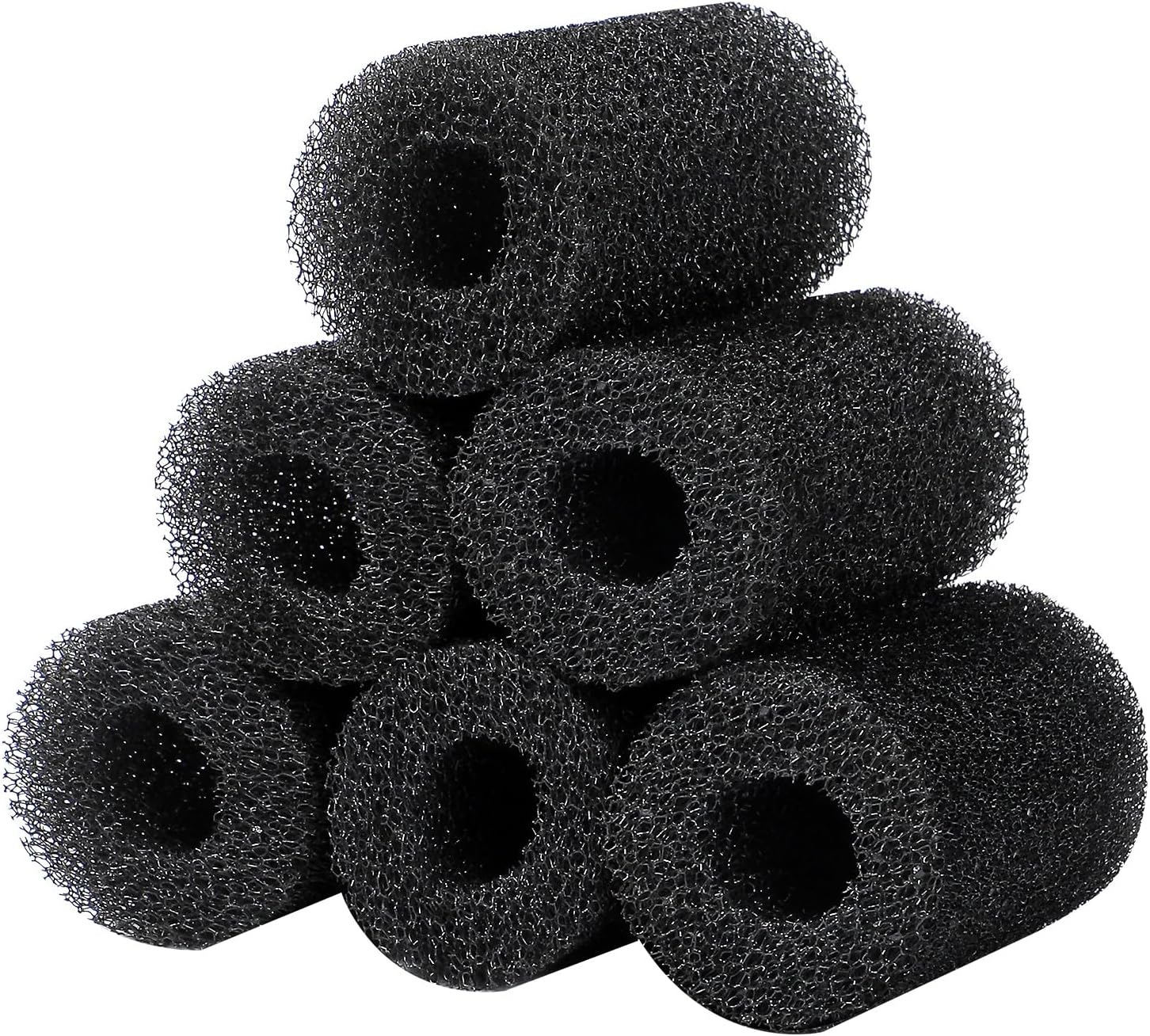 aquaneat 6-pack pre-filter sponge replacement foam cover for aquarium shrimp fry fish tank filter 0.8