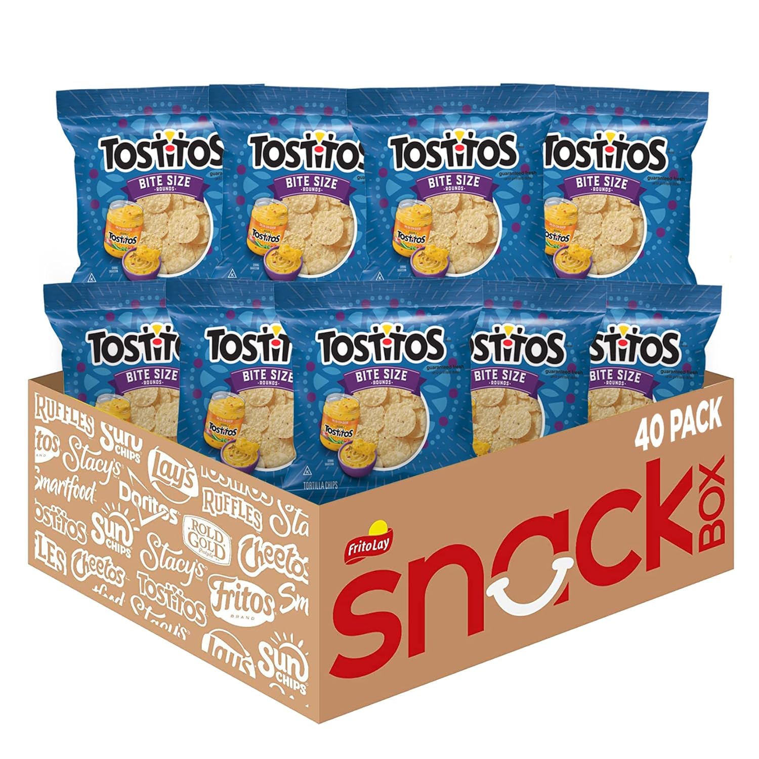 Tostitos Bitesize Rounds 1 Ounce Gluten-Free Tortilla Chips Pack of 40