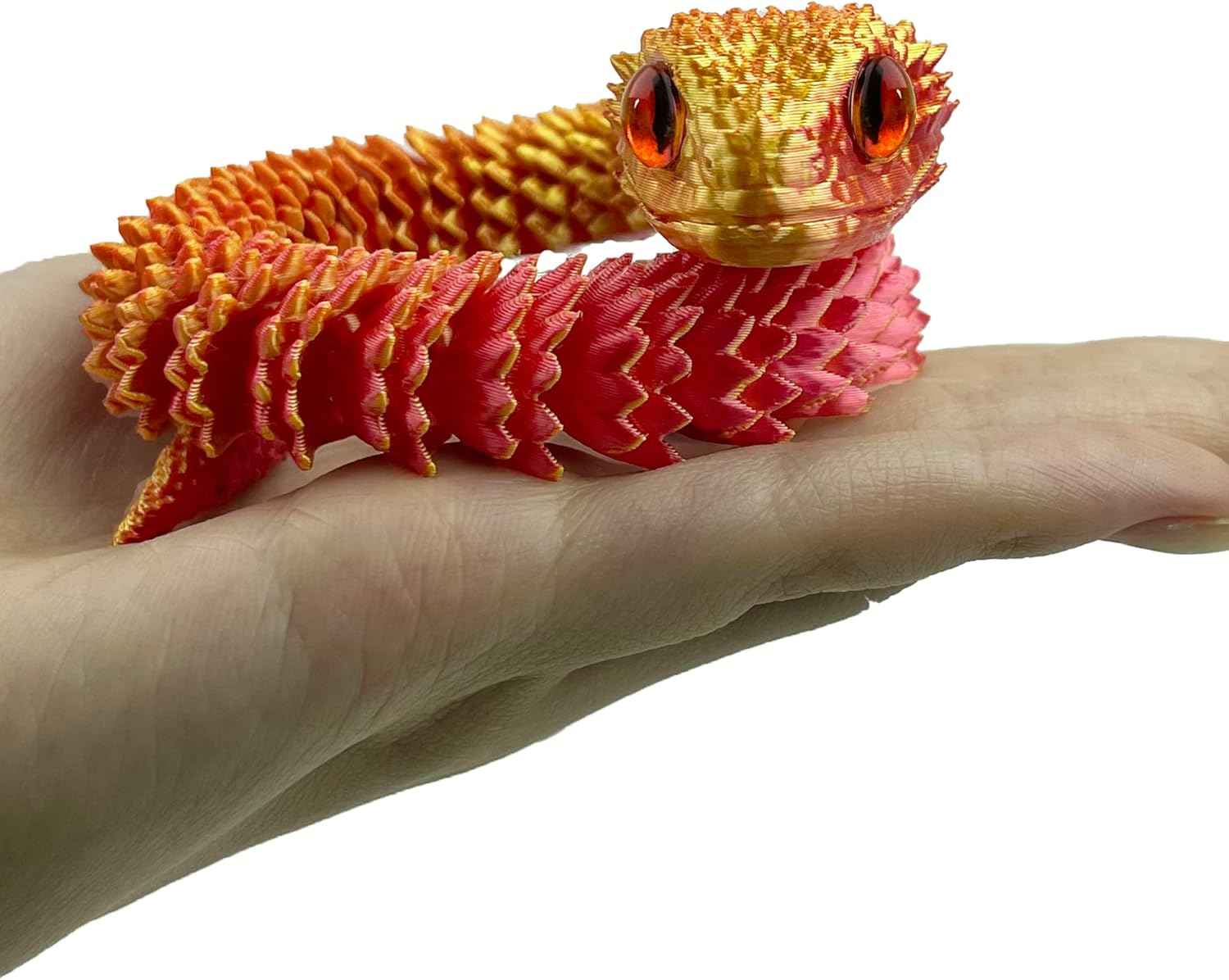 24in 3D Printed Snake Toys, Flexible 3D Printed Animal, Fidget ADHD Snake Toys, Perfect Desk Pet for Animal Collectors, Easter Basket Essentials, Easter Basket Stuffers