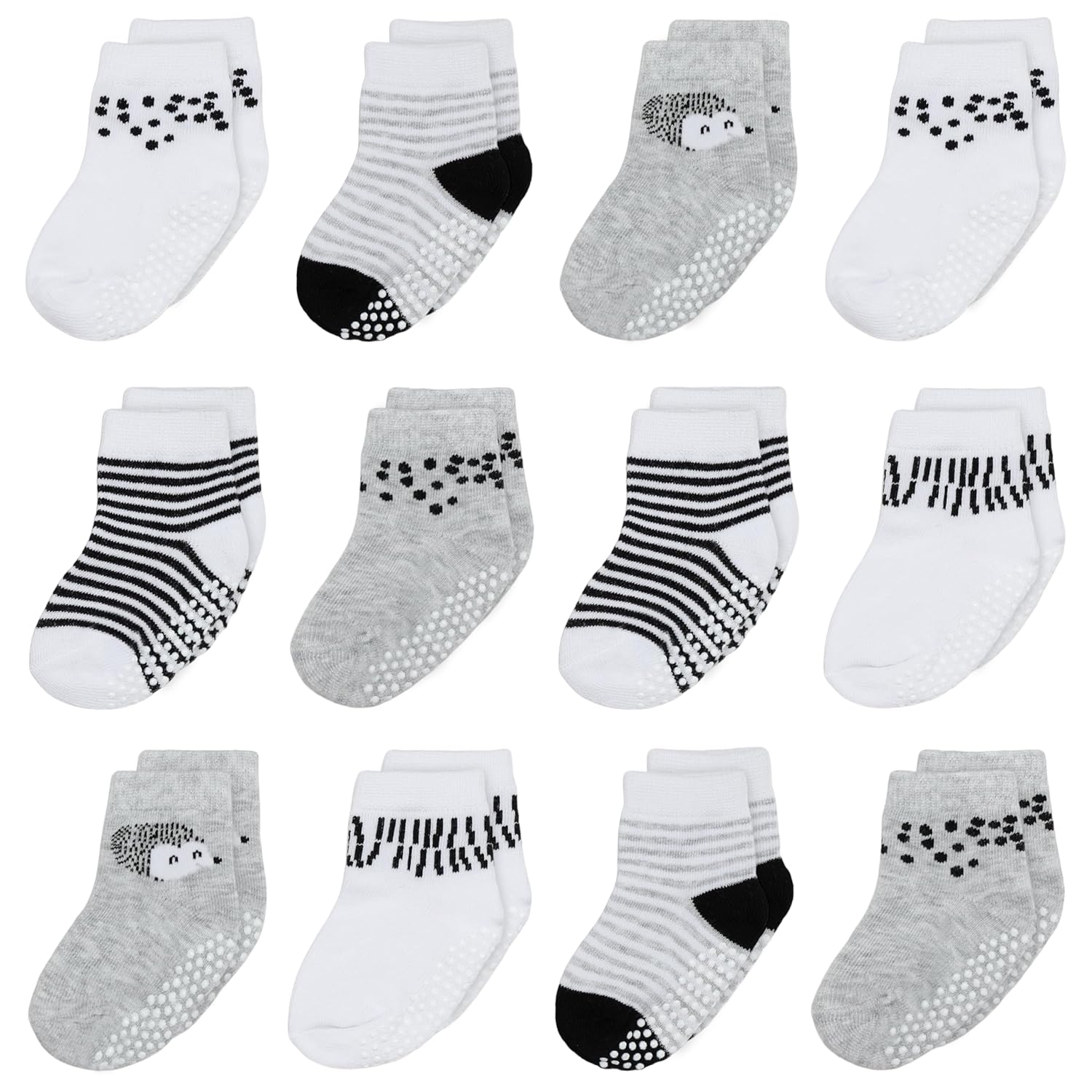 Mother's Choice Organic Cotton Baby Socks 0-6 Months, 12 pairs, Soft, Cozy, and Gentle Socks for Infants Girls and Boys