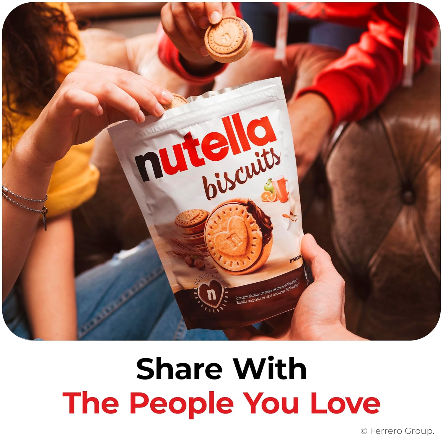 Nutella biscuits cookies filled with hazelnut spread, sweet snack pack, holiday christmas cookies, 9.7 oz