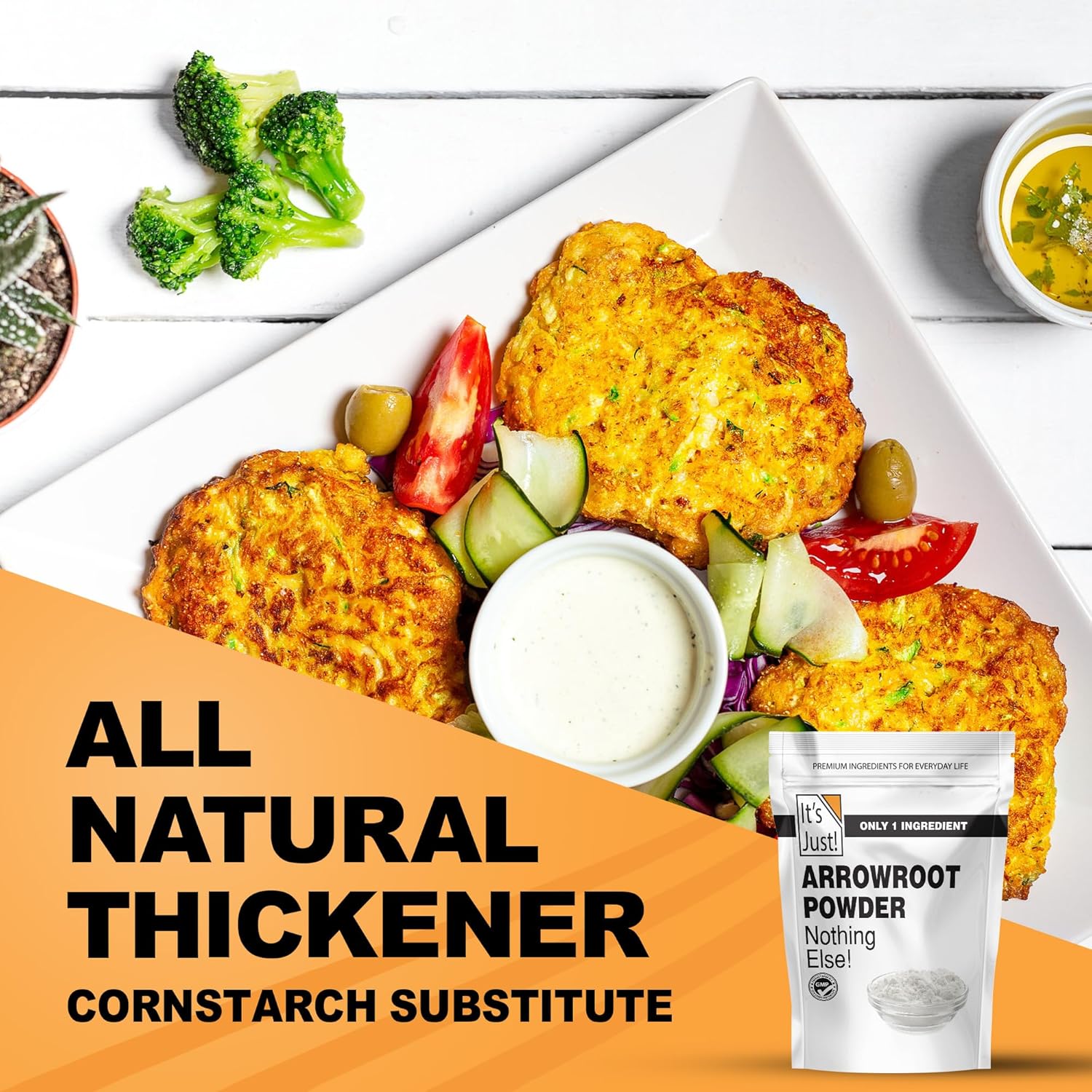 It's Just Arrowroot Powder 8oz natural thickener non-GMO gluten-free cornstarch substitute