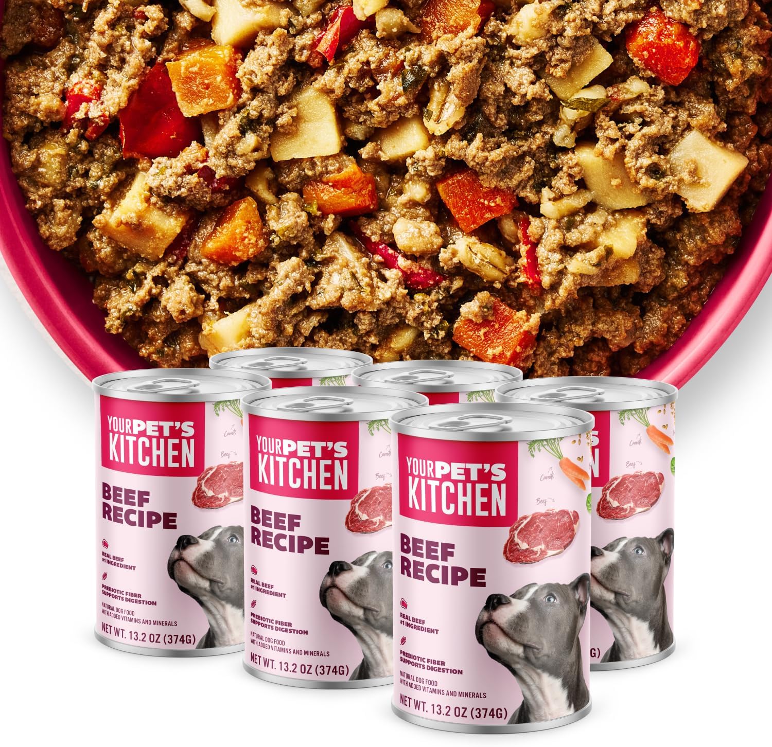 pet food wet beef recipe 13.2 oz cans pack of 6 made in usa