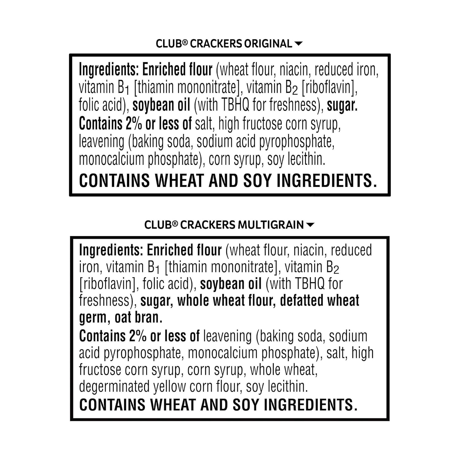 club original and multigrain crackers, variety pack, 2.506lb case, 3 boxes, kosher dairy, wheat and soy ingredients
