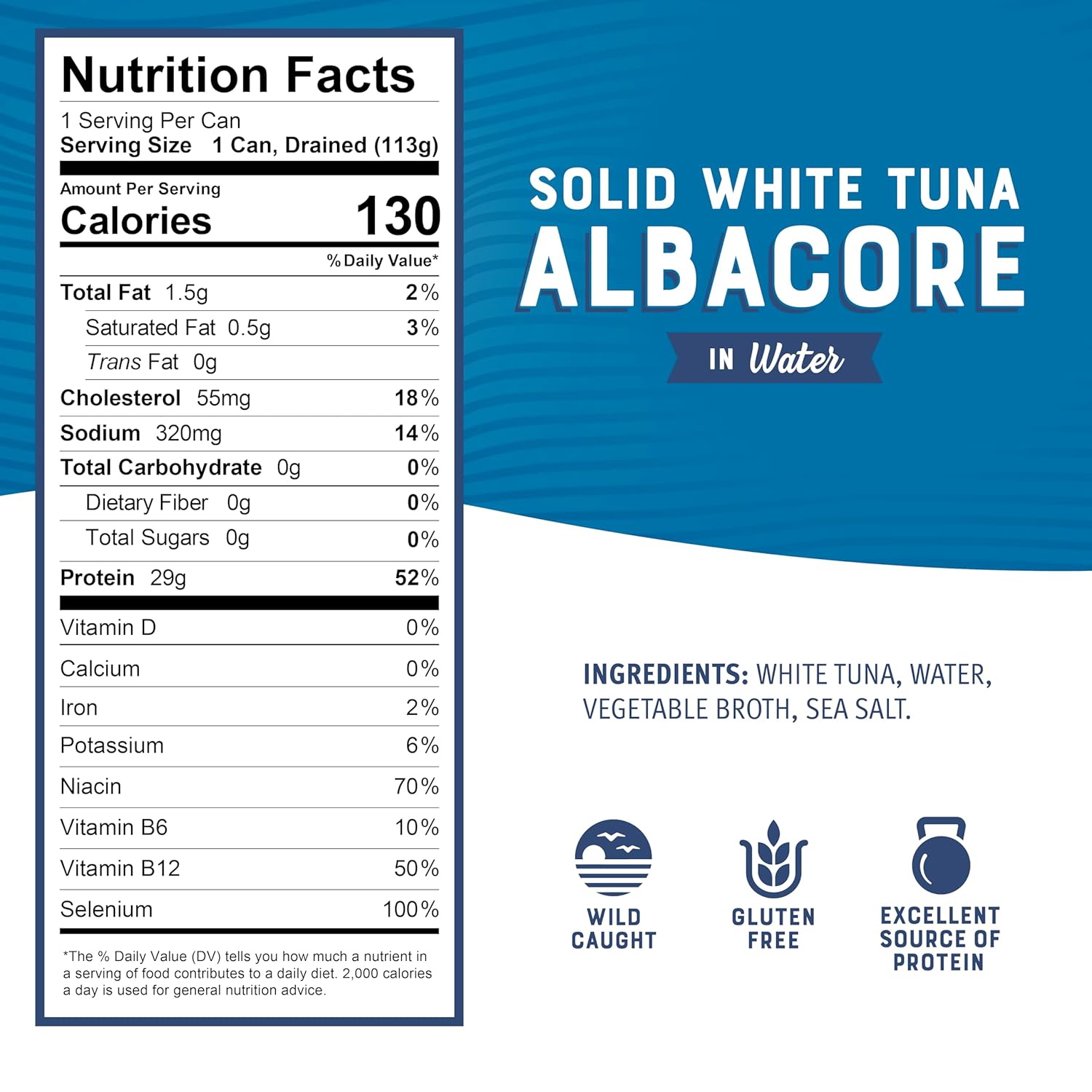 bumble bee solid white albacore tuna in water 5 oz can wild caught high in omega-3s non-gmo project verified