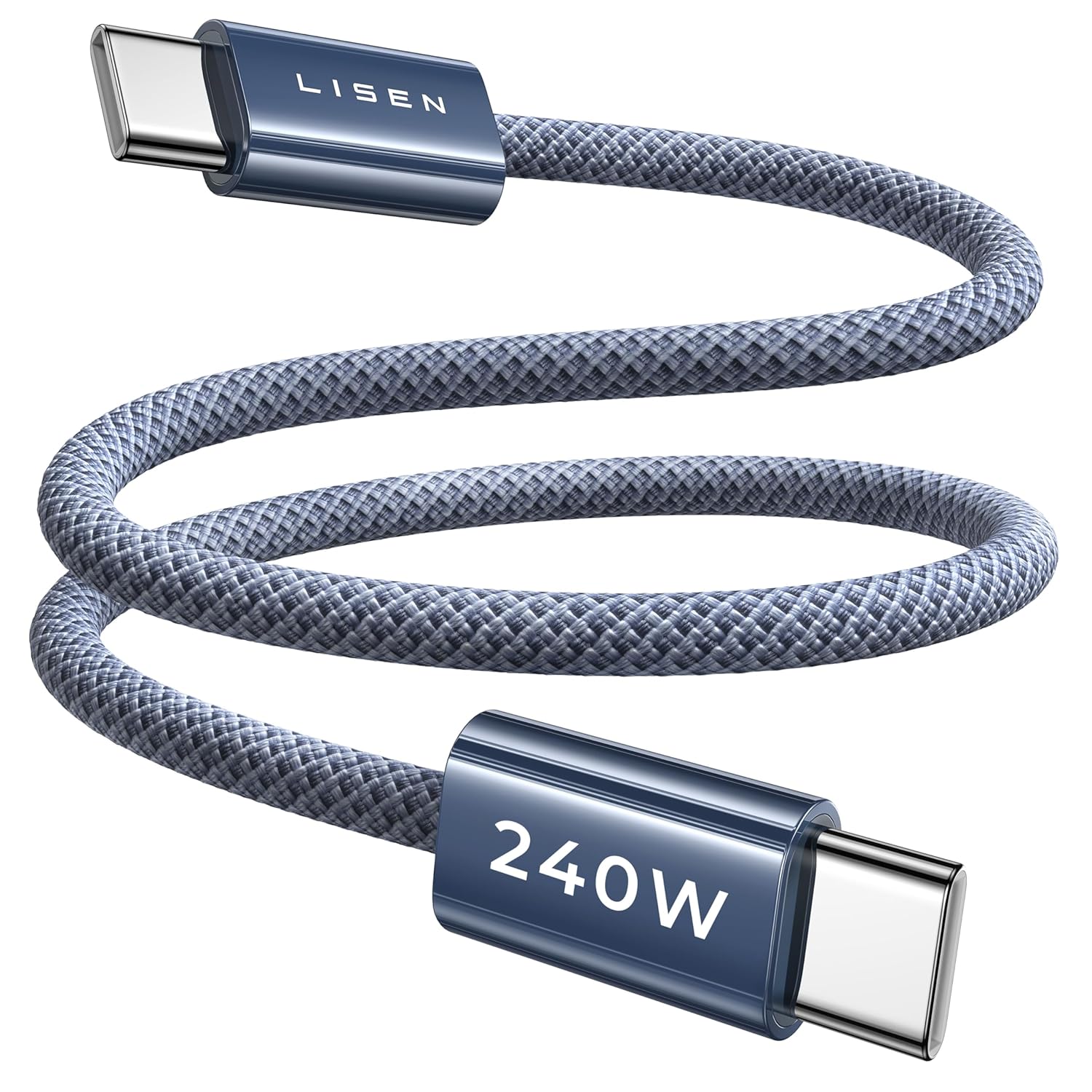 Lisen 6.6ft 2-pack 240W USB-C to USB-C cable fast charging for iPhone 17, 16, 15 Pro Max, iPad, MacBook, Samsung S26, S25 Ultra