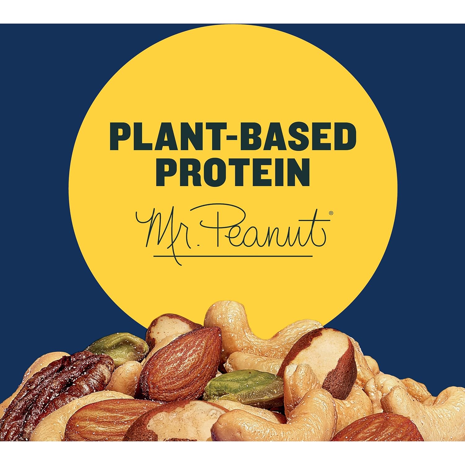 planters deluxe mixed nuts with sea salt, 27 oz resealable container, variety mixed nuts snacks