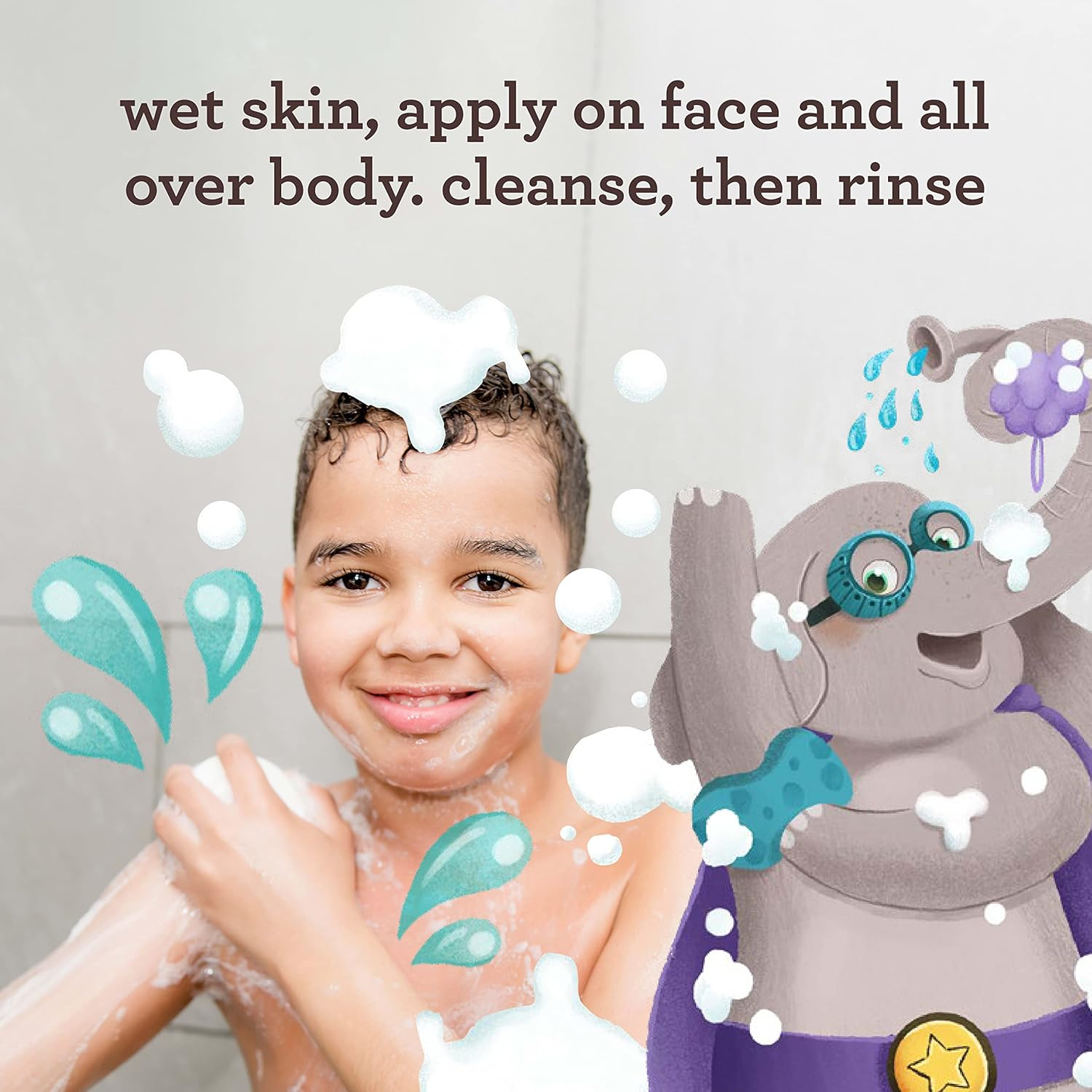 aveeno kids face & body wash for sensitive skin, oat extract, 18 fl oz