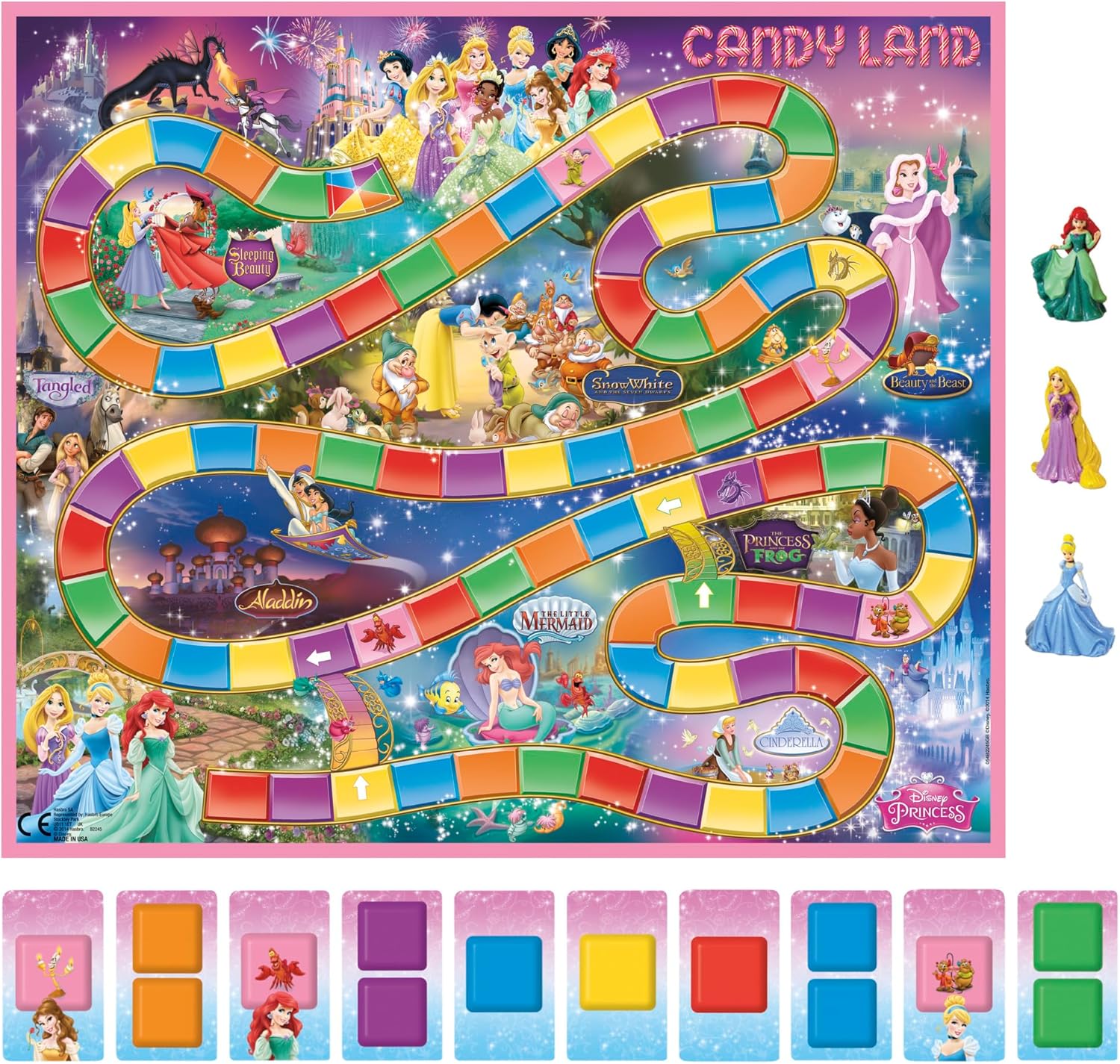 Hasbro Gaming Candy Land Disney Princess Edition Board Game, Preschool Games for 2 to 3 Players, Easter Gifts for Boys and Girls, Family Games for Kids Ages 3 and Up (Amazon Exclusive)