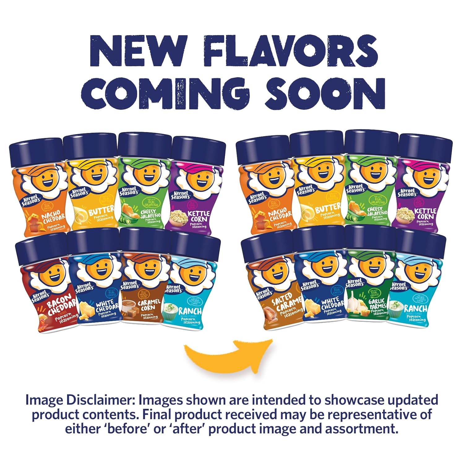 Kernel Season's 8-piece pop corn seasoning mini jars, 0.9 oz, variety pack, gluten-free, kosher, made in usa
