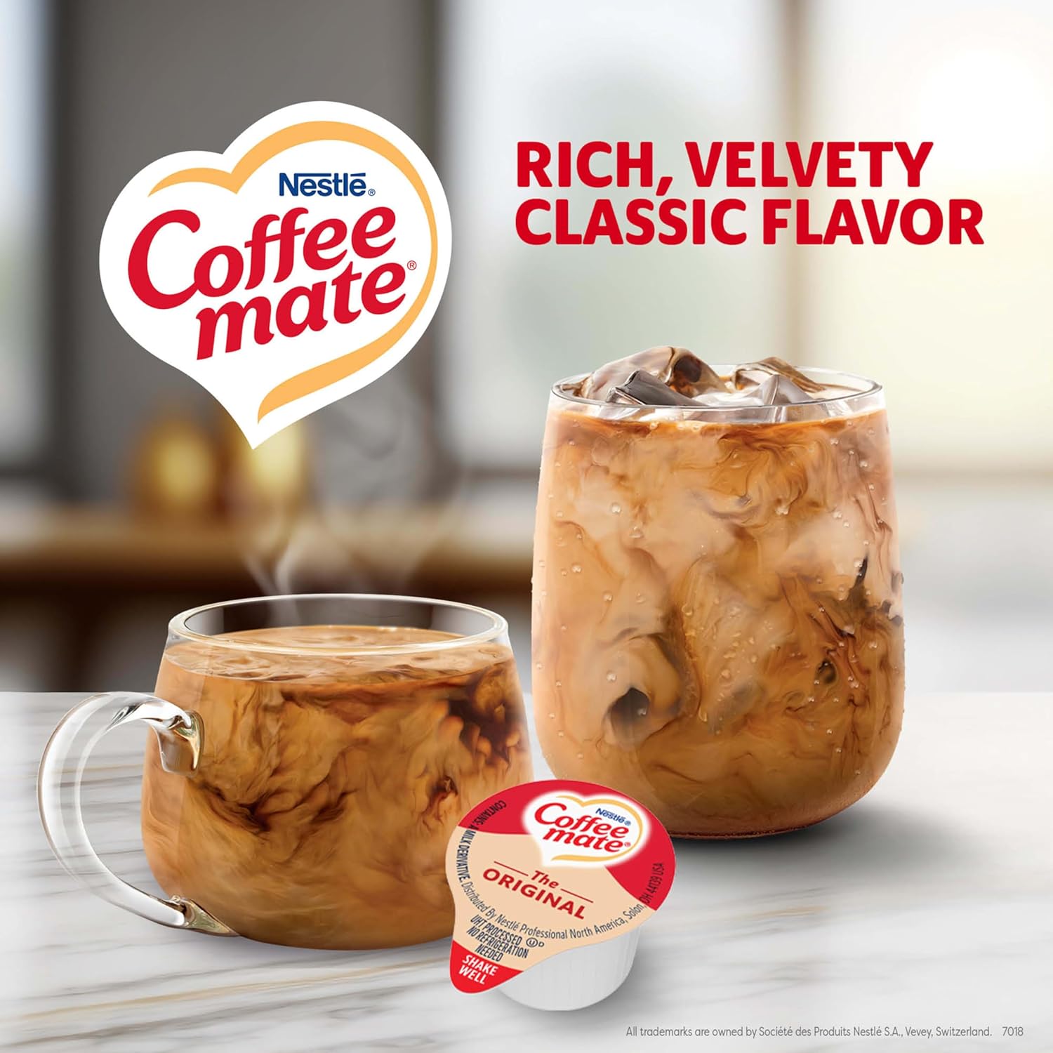 Nestle Coffee mate Original Non Dairy Liquid Creamer Singles 0.375 fl oz Tubs Pack of 360