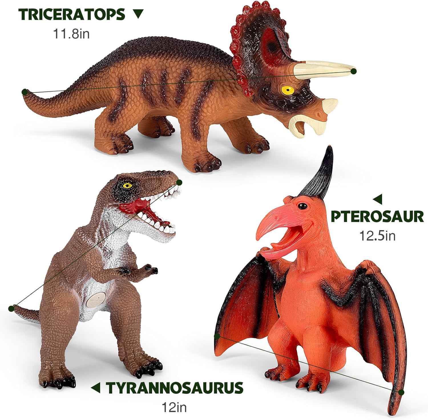 Kissdream 7 Piece Jumbo Dinosaur Toys Big Dinosaur Toy for Boys Realistic Giant Dinosaur Toys for Kids 3-5 - Perfect Dinosaur Gifts for Kids