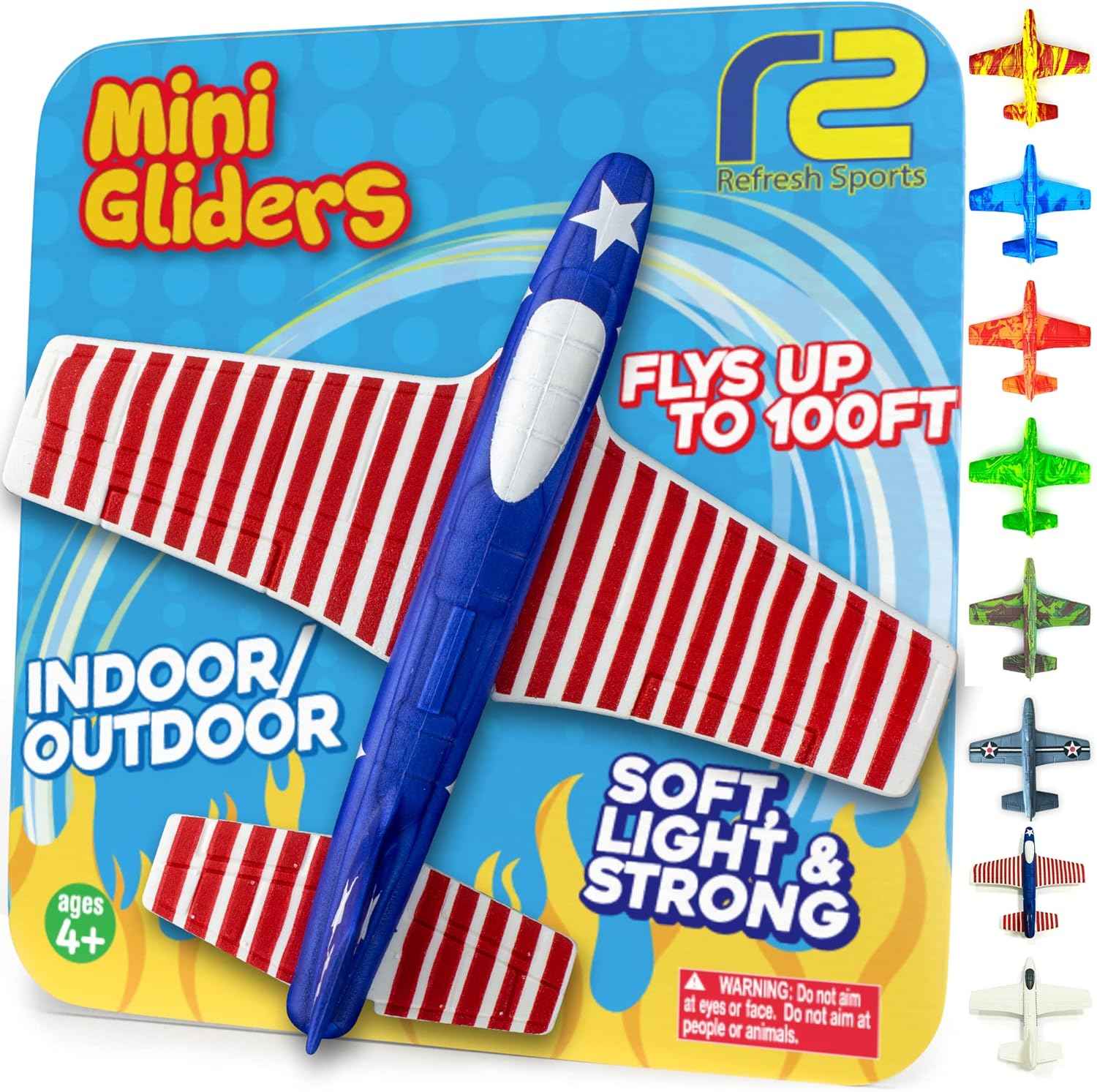Foam Airplanes - Easter Basket Stuffers for Kids All Ages 4 5 6 7 8 9 10 Year Old - Best Toy Gift - Boy Toys Basket Stuffer Gifts - Fun Easter Gifts for Boys & Girls Party Favors - Air Plane Gift Idea