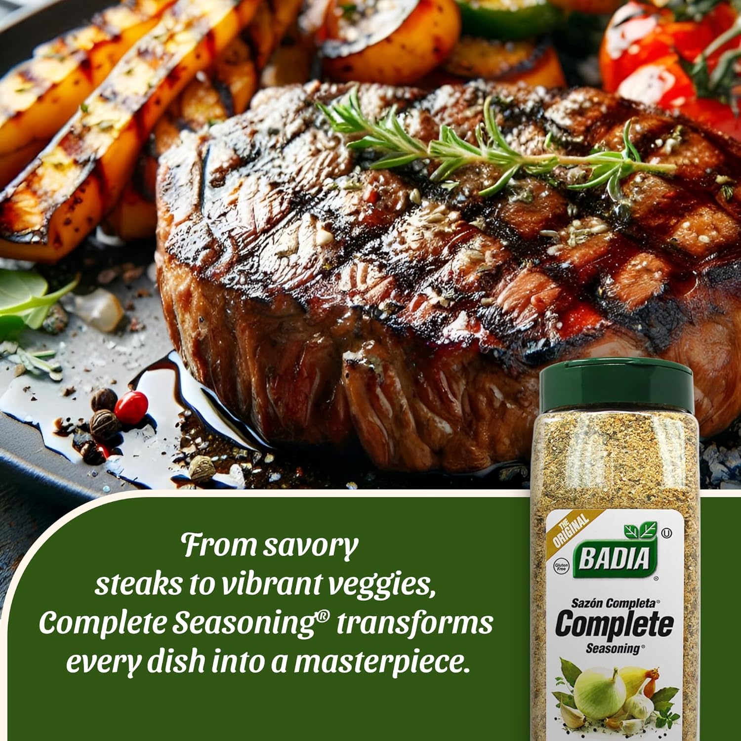 badia complete seasoning, 28oz, all-purpose blend of garlic, onion, salt, pepper, herbs & spices