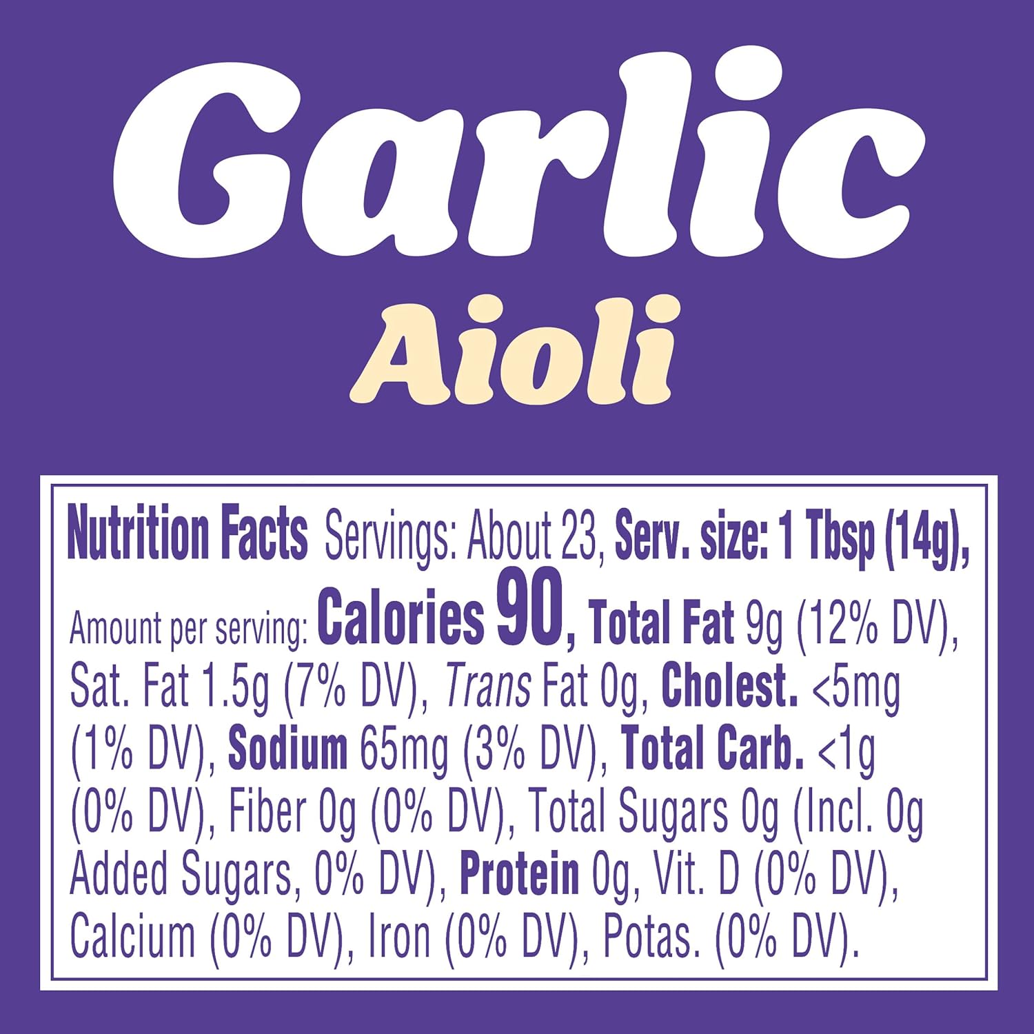 kraft mayo garlic aioli 12 oz bottle condiment