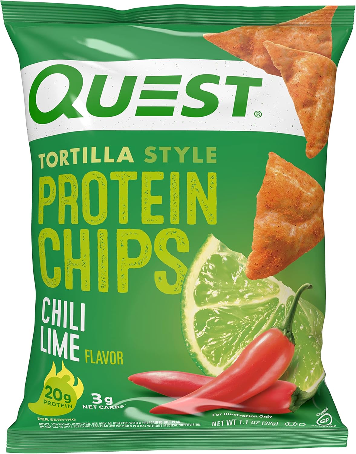 quest nutrition tortilla style protein chips variety pack, low carb, high protein, gluten free, 12 count