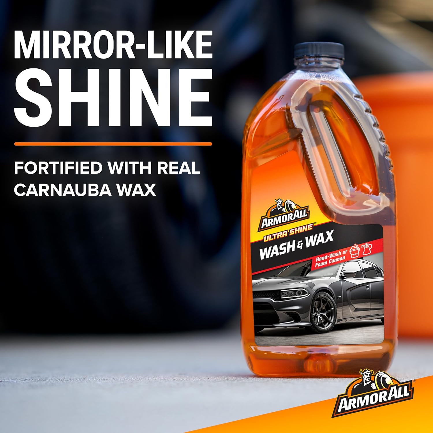 armor all ultra shine 64 fl oz car wash and wax for cars, trucks, and motorcycles