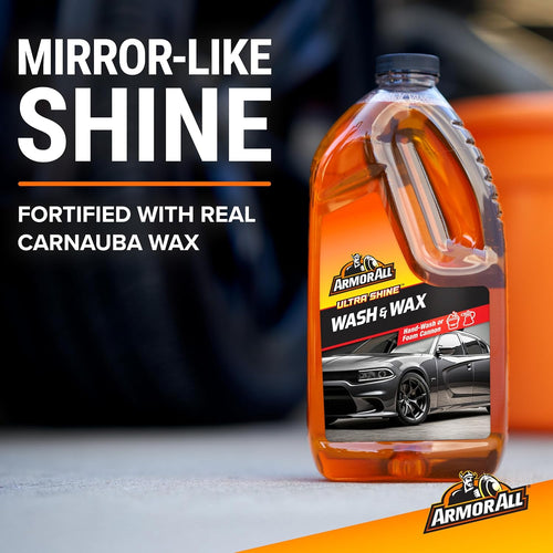 armor all ultra shine 64 fl oz car wash and wax for cars, trucks, and motorcycles
