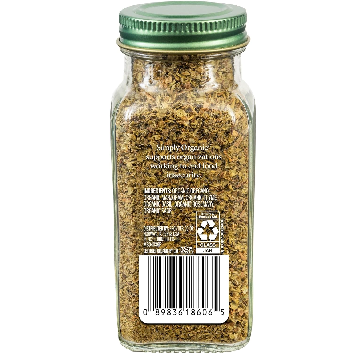 Simply Organic Italian Seasoning, 0.95 Ounce, Organic Herbs Blend for Mediterranean and Italian Dishes, Kosher, NonGMO
