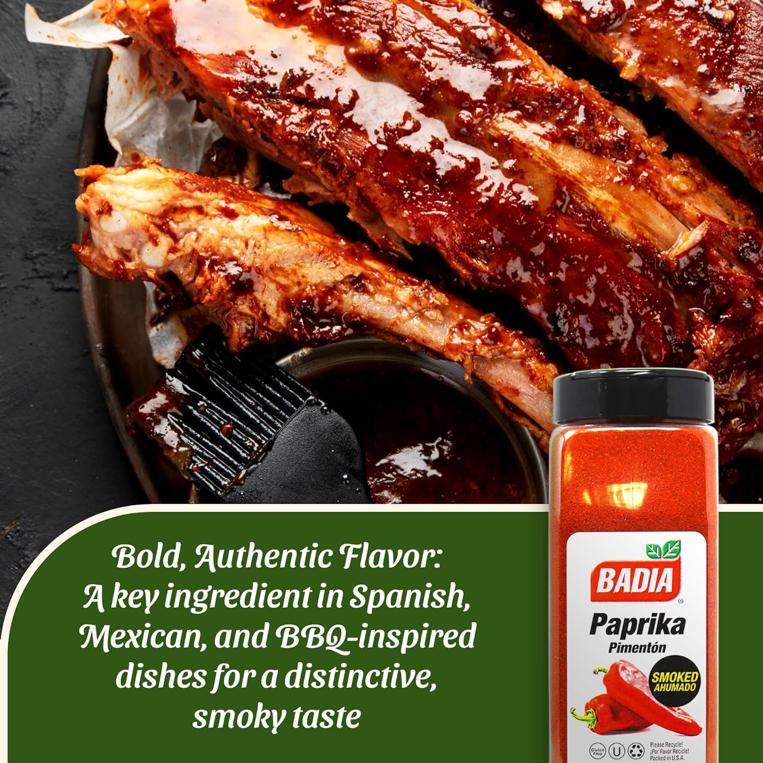 badia smoked paprika 16 oz rich smoky flavor all natural cooking seasoning