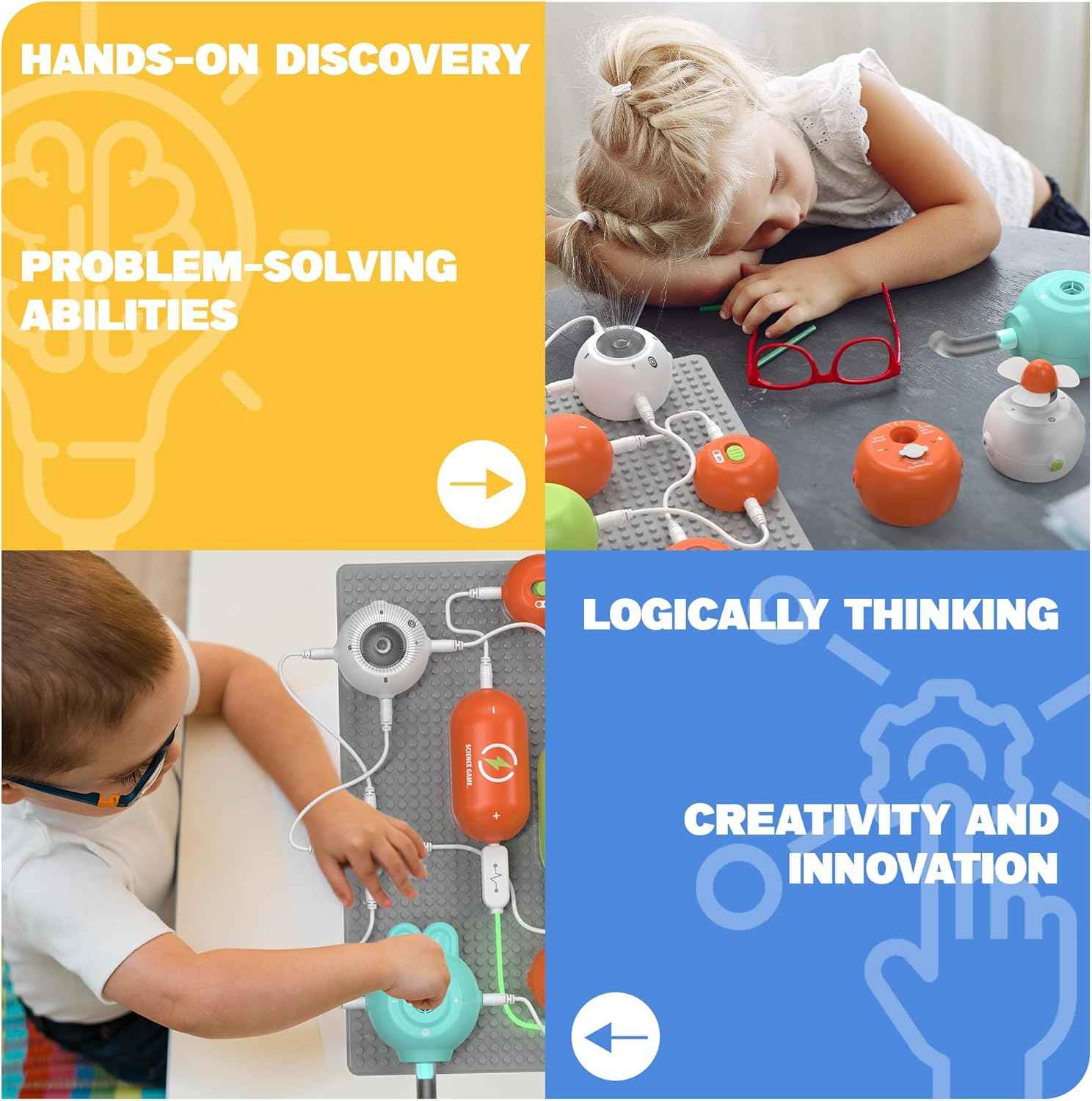 Science Kits for Kids - STEM Kits for Kids, Electronics Exploration Kit, Over 420 Projects, 35 Circuit Parts, STEM Educational Toy Gifts for Kid Boys Girls Ages 3 4 5 6 7 8 9 10 11 12