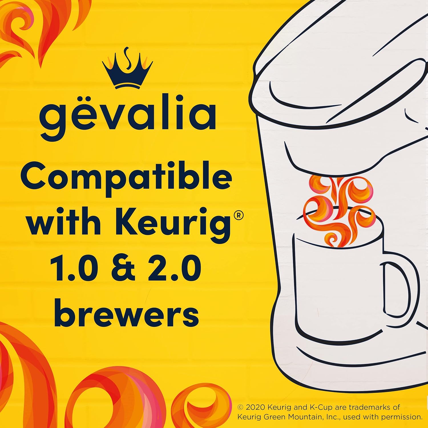 gevalia signature blend mild light roast k-cup coffee pods, 84-count box, kosher
