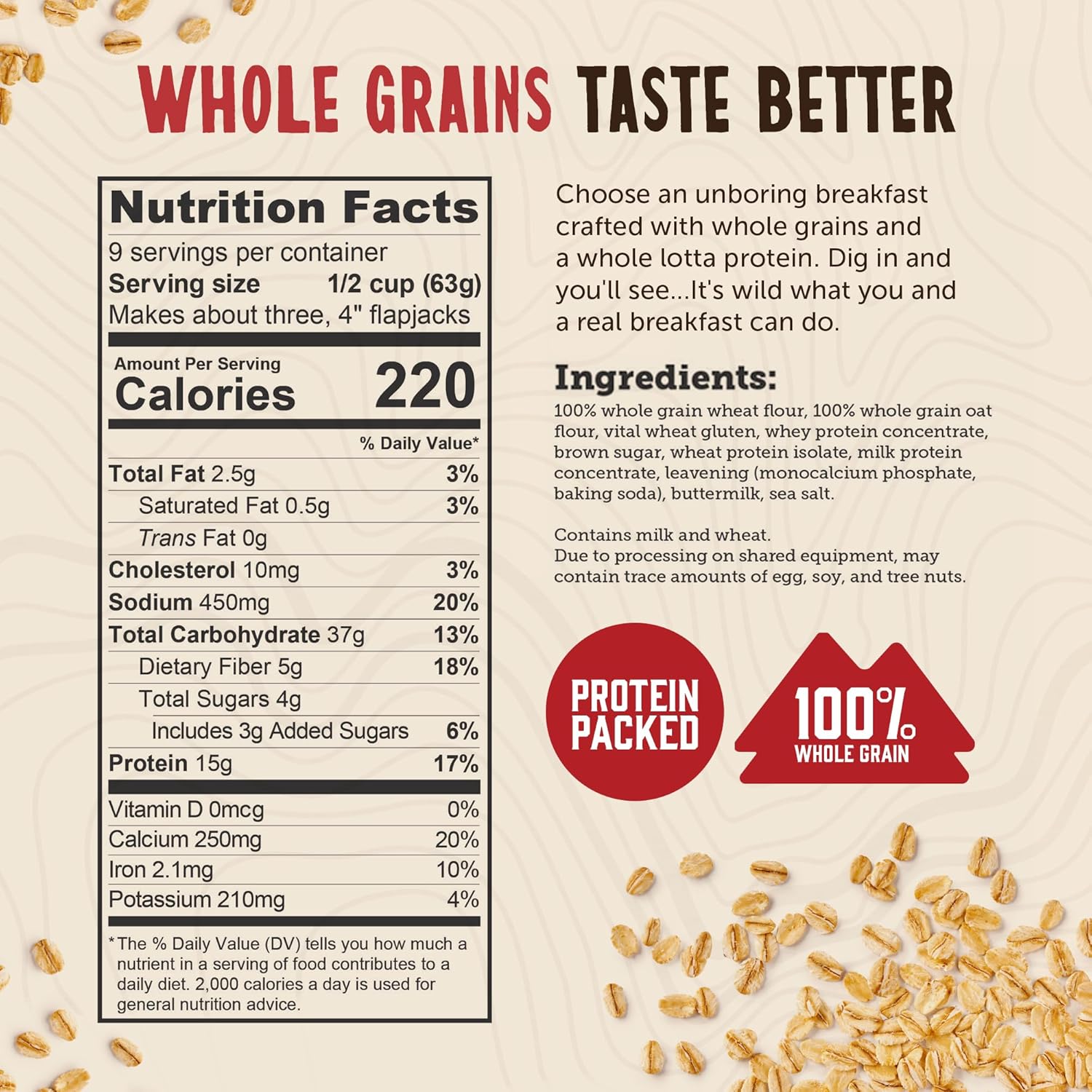 Kodiak Cakes protein pancake power cakes in buttermilk flavor, 20 oz, pack of 6 non-gmo baking mixes for flapjacks and waffles