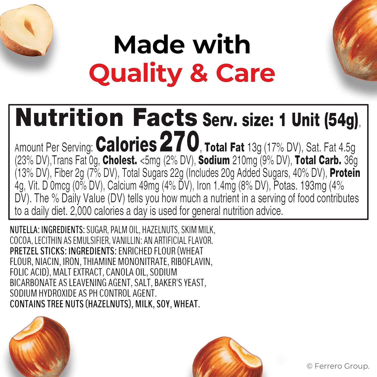 Nutella & GO! 12-pack snack cups with hazelnut spread and pretzel sticks, 1.9 oz each