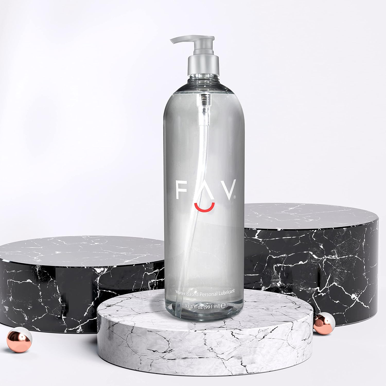 FAV water-based luxury personal lubricant for women, men, and couples, 33.5 fl oz