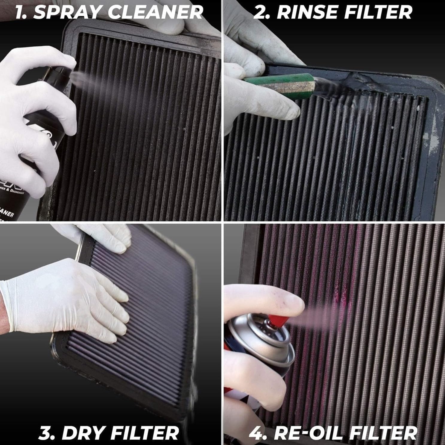 K&N Engineering FLTR CARE SERVICE KIT for oiled K&N air filters, restores performance and efficiency