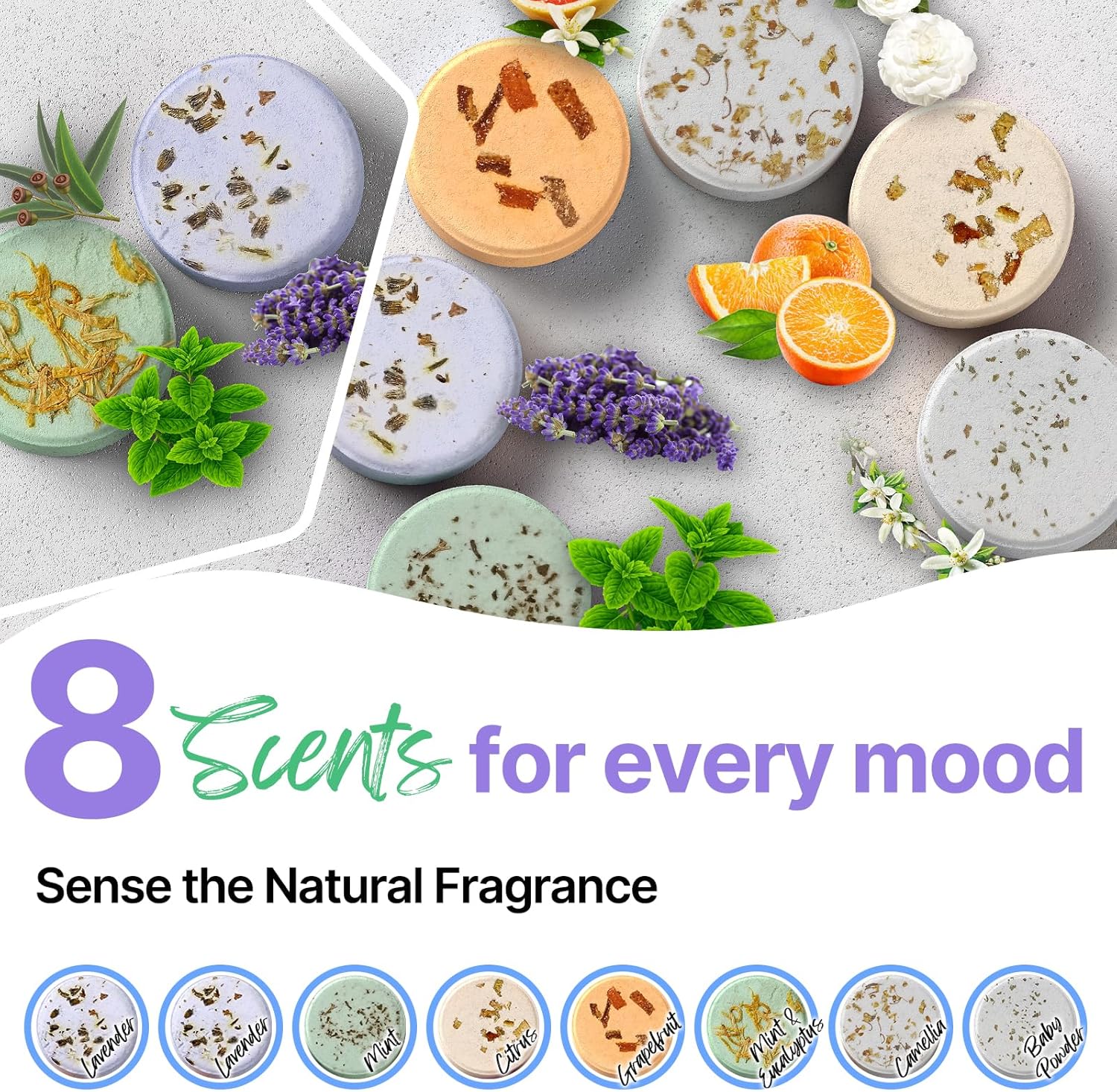 Shower Steamers Aromatherapy Blriet 8 Pack Gifts for Women and Teen Girls Self Care Spa Relaxation Essentials