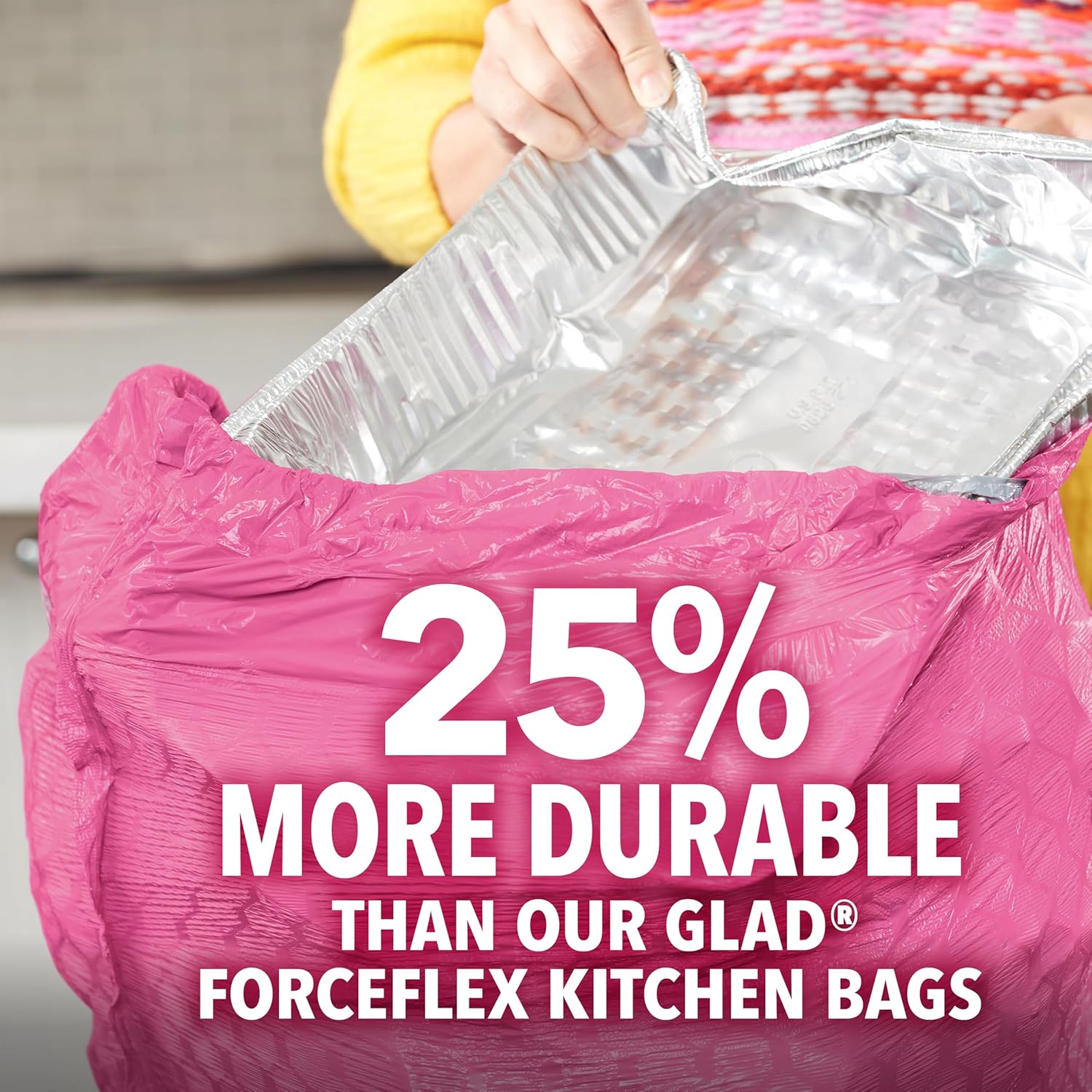 Glad Tall Kitchen Trash Bags 13 Gallon, MaxStrength Cherry Blossom Garbage Bags, Drawstring, 90 Count - Rayz Mart