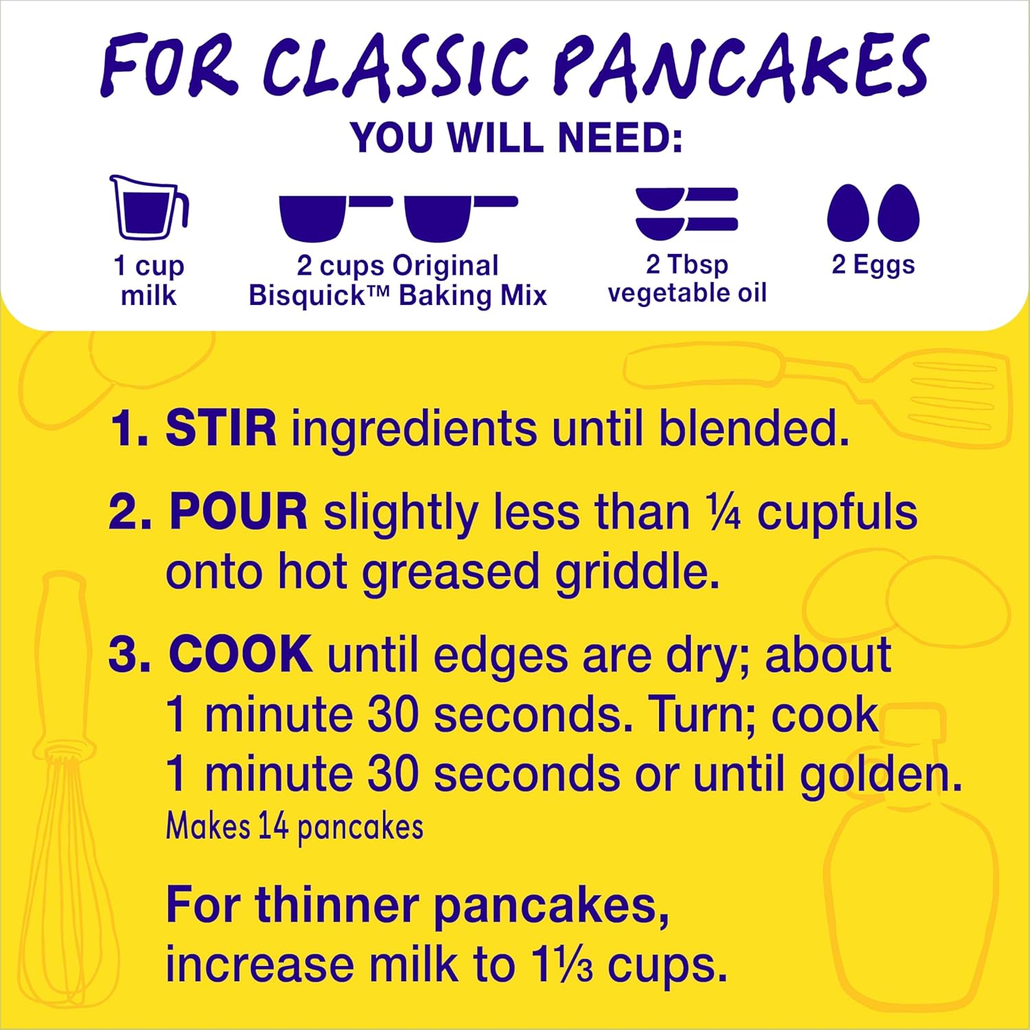 Betty Crocker Bisquick Original Pancake and Baking Mix, 40 oz, Makes 60 Pancakes