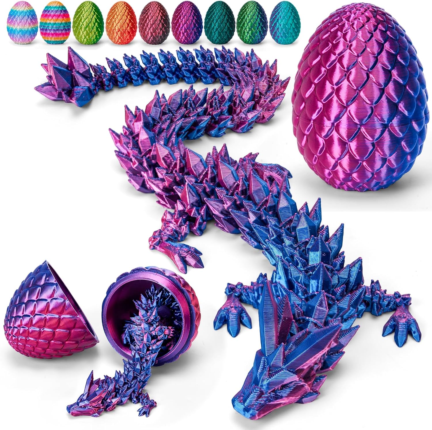 tboline 12 inch 3d printed dragon egg large easter basket stuffer for kids