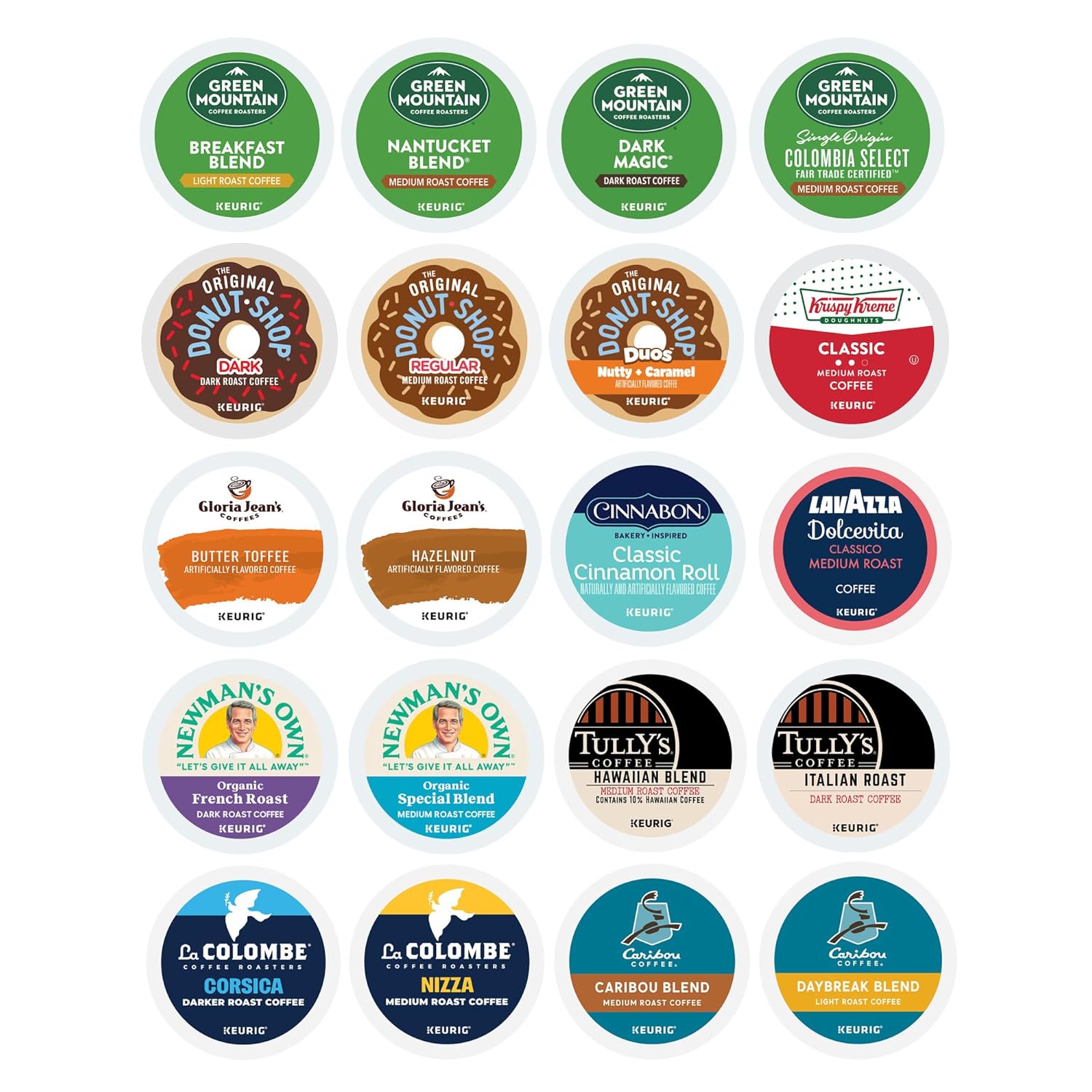 Keurig Coffee Lover's Collection Variety Pack, 40-count, assorted light, medium, dark roast K-Cup pods