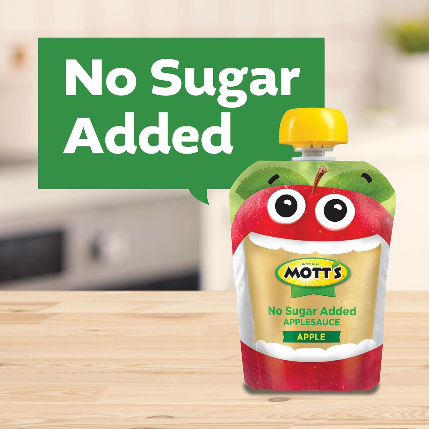 motts no sugar added applesauce variety pack, 4 flavors - apple, strawberry, cinnamon & blueberry, made from real fruit, 20 pack