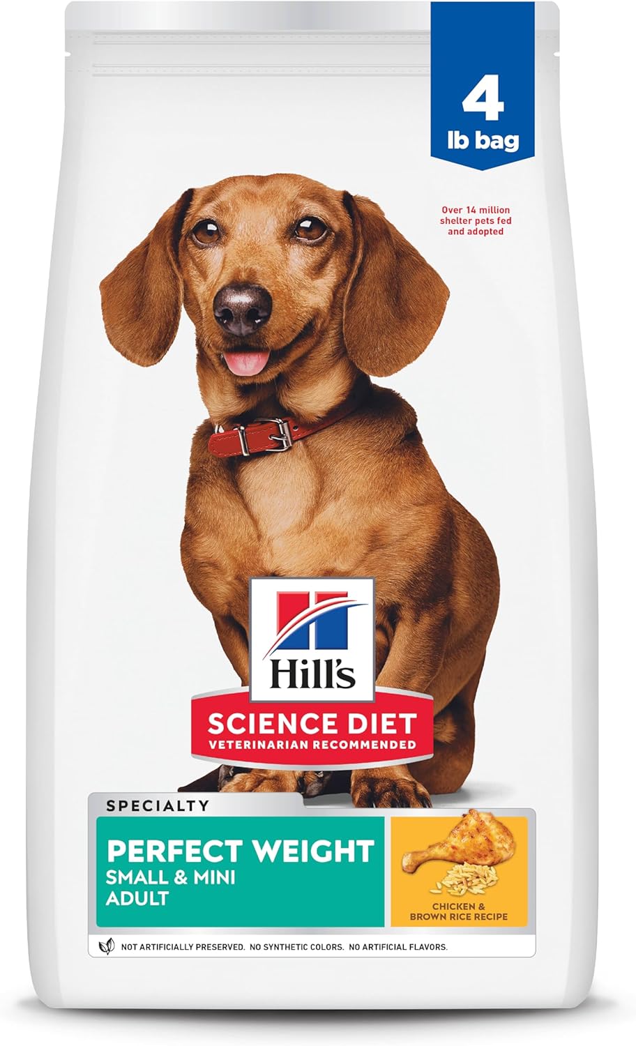 Hill's Science Diet Adult Perfect Weight Small & Mini Dry Dog Food, 4 lb. Bag with Chicken
