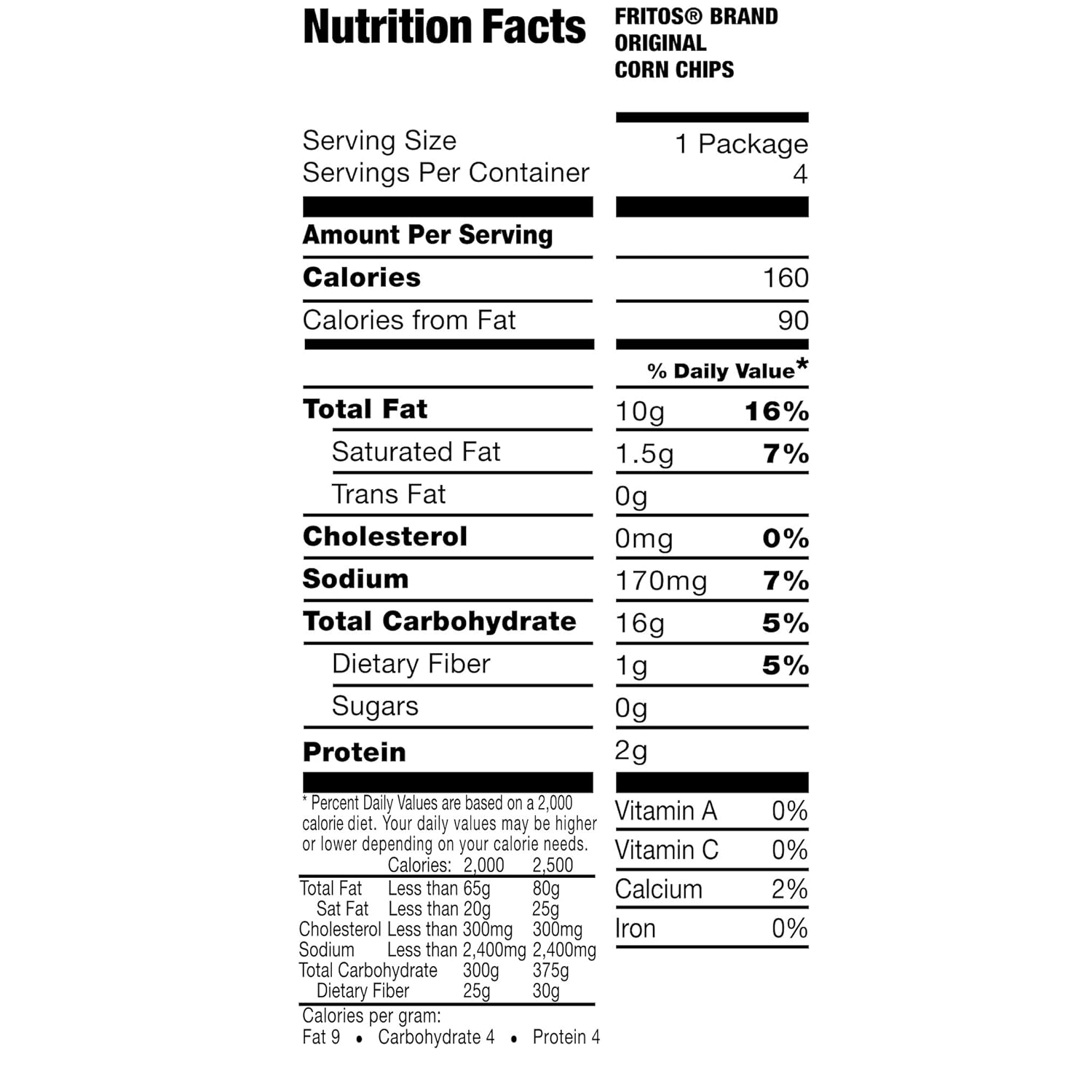 Fritos Original Corn Chips, 1 Ounce, Pack of 40, Gluten-Free, 3-Ingredient Snack