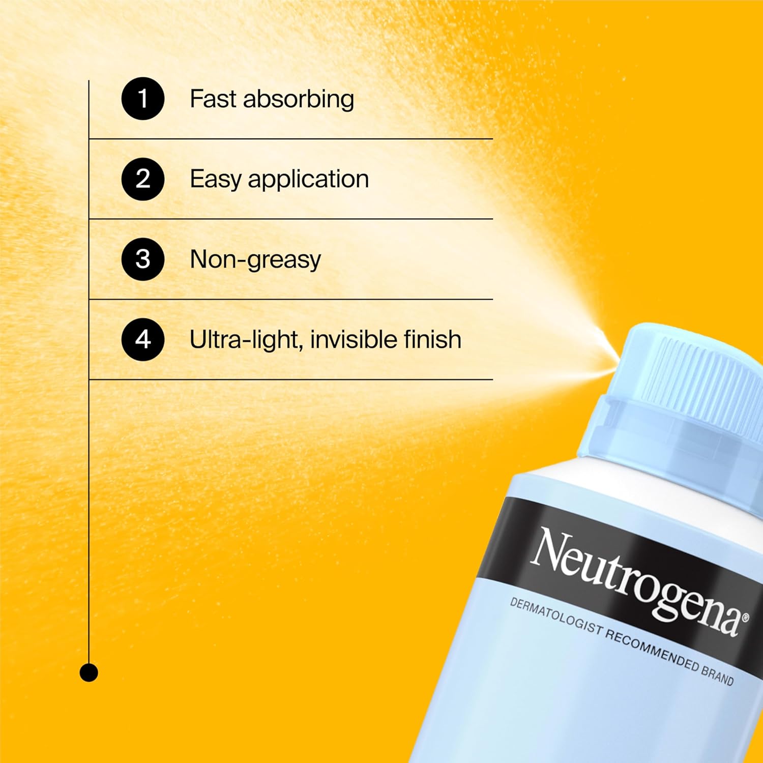 neutrogena ultra sheer body mist sunscreen spray, 3-pack, broad spectrum spf 70, non-greasy & water resistant