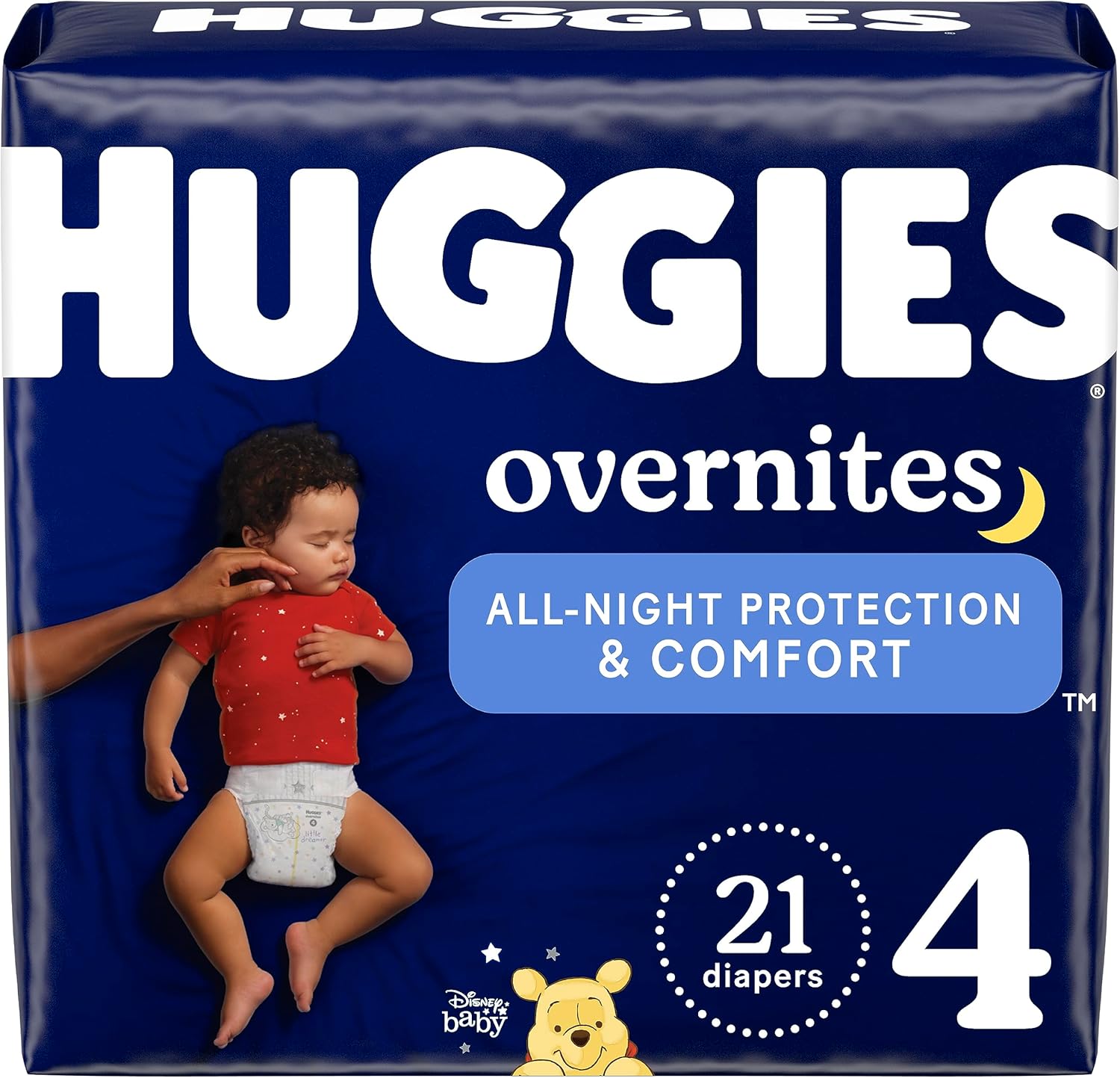 Huggies Overnites Size 5 Overnight Diapers, 50 Ct, 27+ lbs, Disney Designs