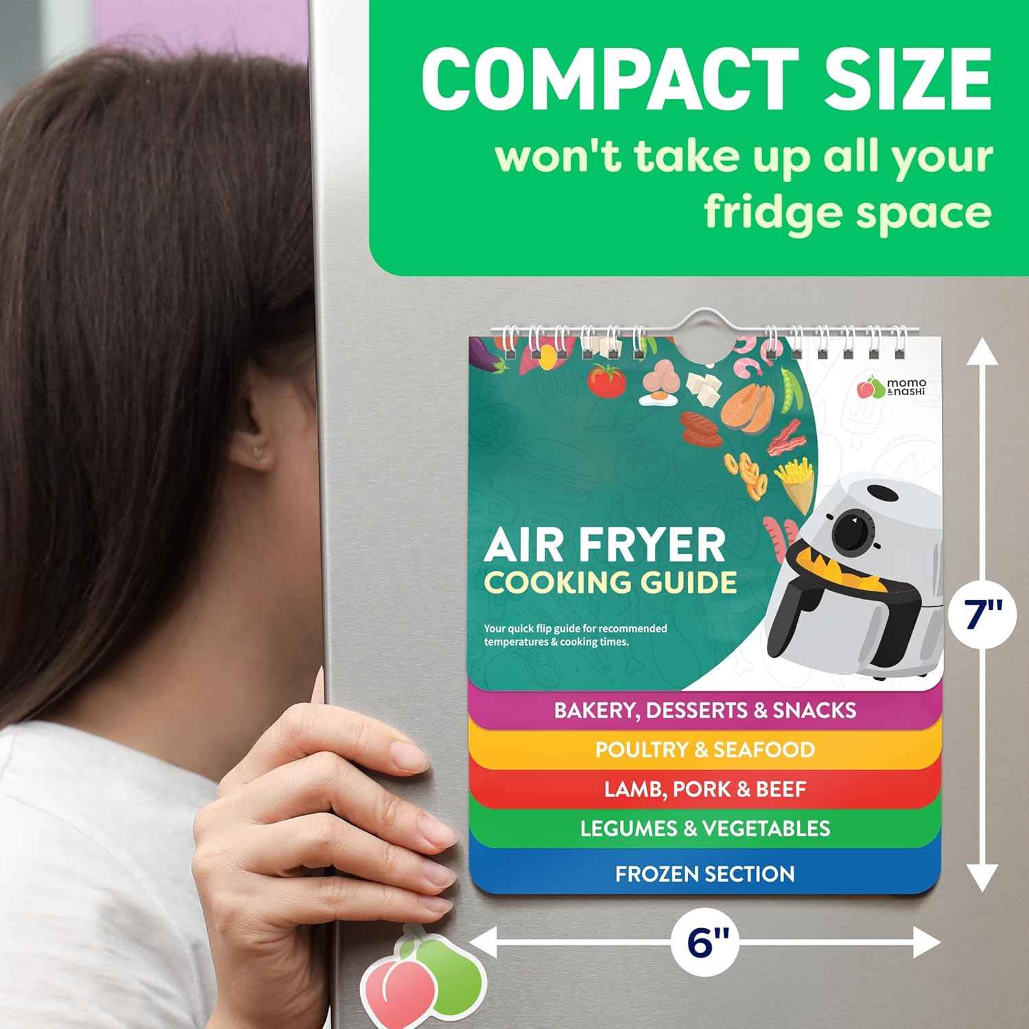 Air Fryer Cheat Sheet Magnets Cooking Guide Booklet - Air Fryer Cookbooks - Air Fryer Liners - Air Fryers Kitchen Gifts Gadgets 2025 and 2026 - Air Fryer Accessories - Air Fryer Cooking Guide