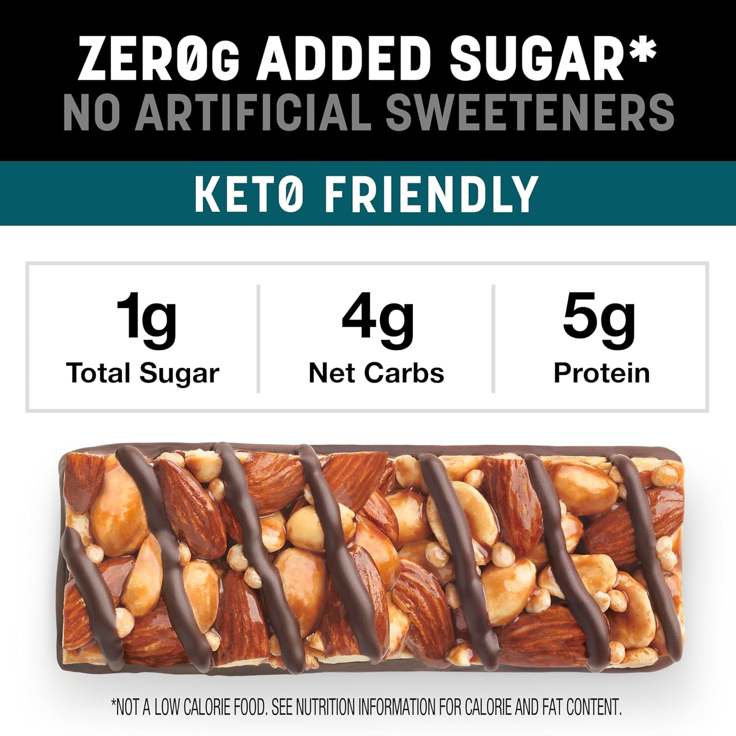 keto-friendly kind zero dark chocolate nuts and sea salt bars, gluten-free, 5g protein, 5 count